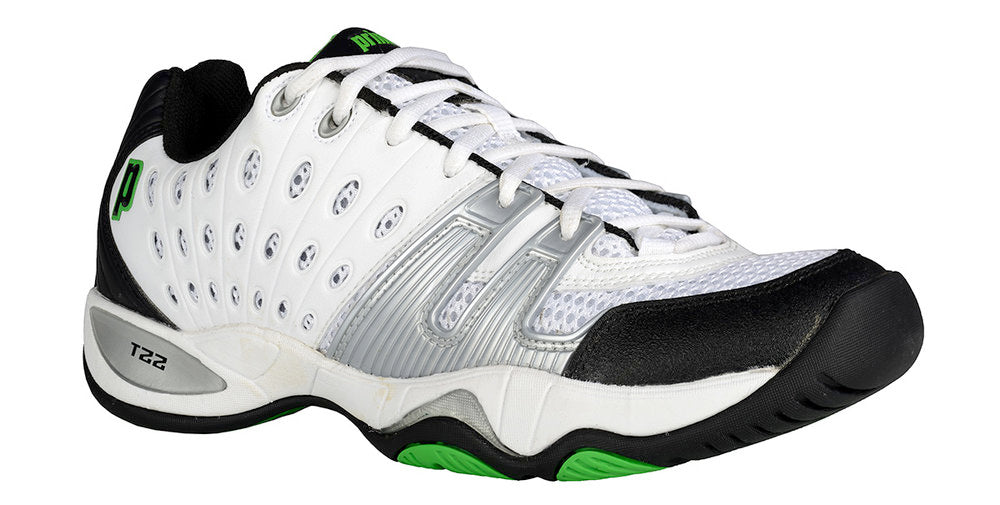 Prince T22 Men's Tennis Shoe (White/Black/Green)