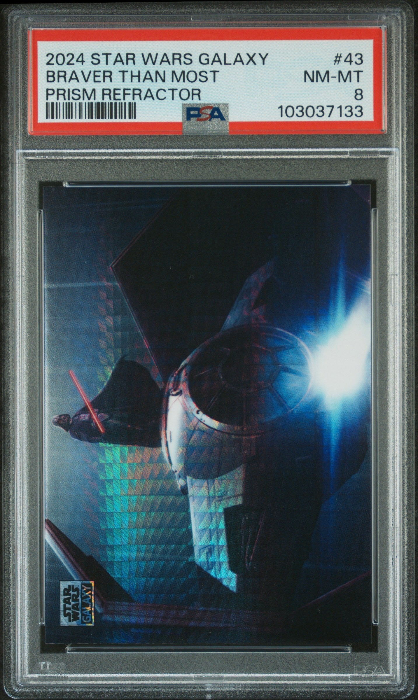 Braver Than Most #43 Prism Refractor 44/75 PSA 8 Topps Chrome Star Wars Galaxy 2024、mySite、waistdrama