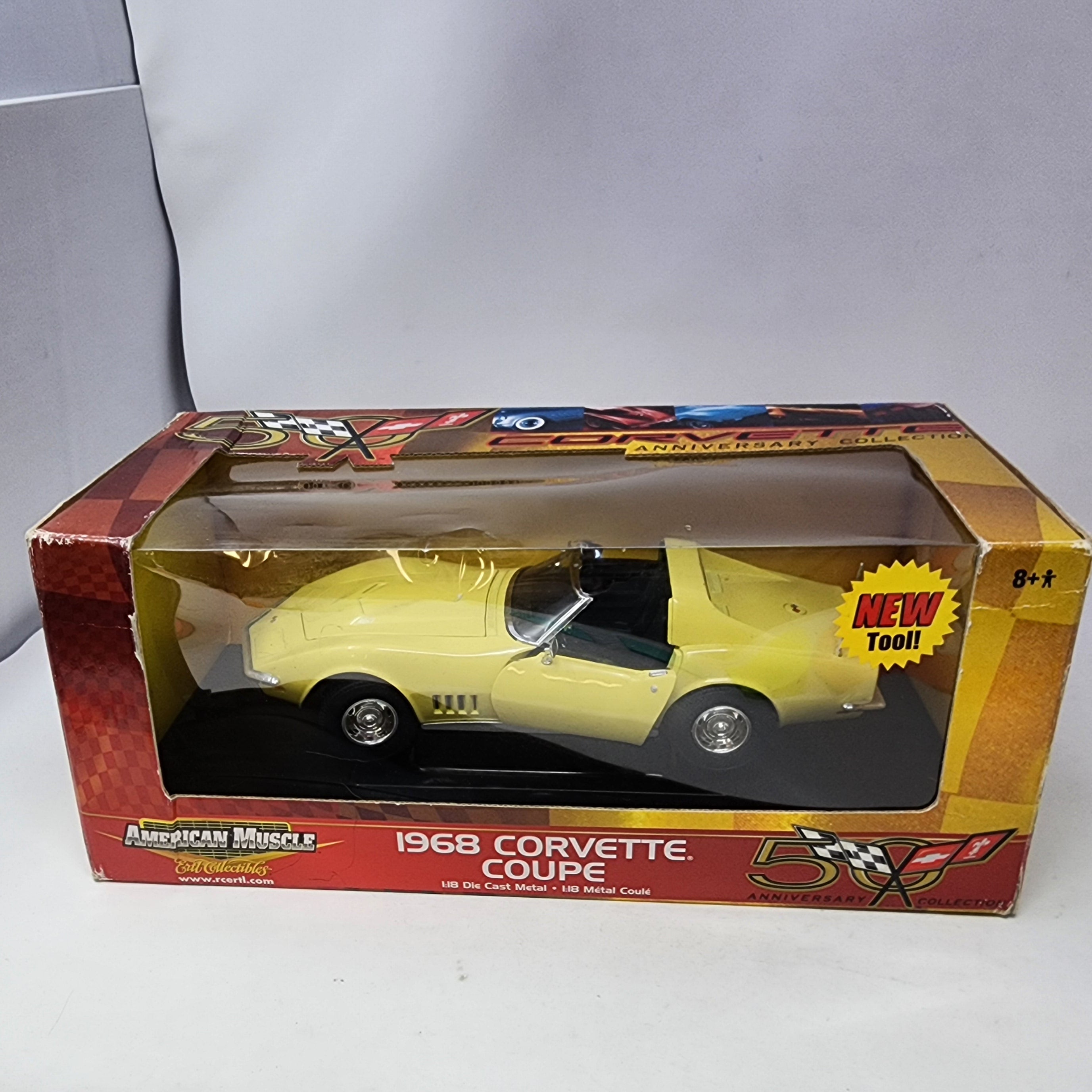 1968 Corvette Coupe * Yellow * ERTL Collectibles 1/18 Scale American Muscle、mySite、hgirdovlk