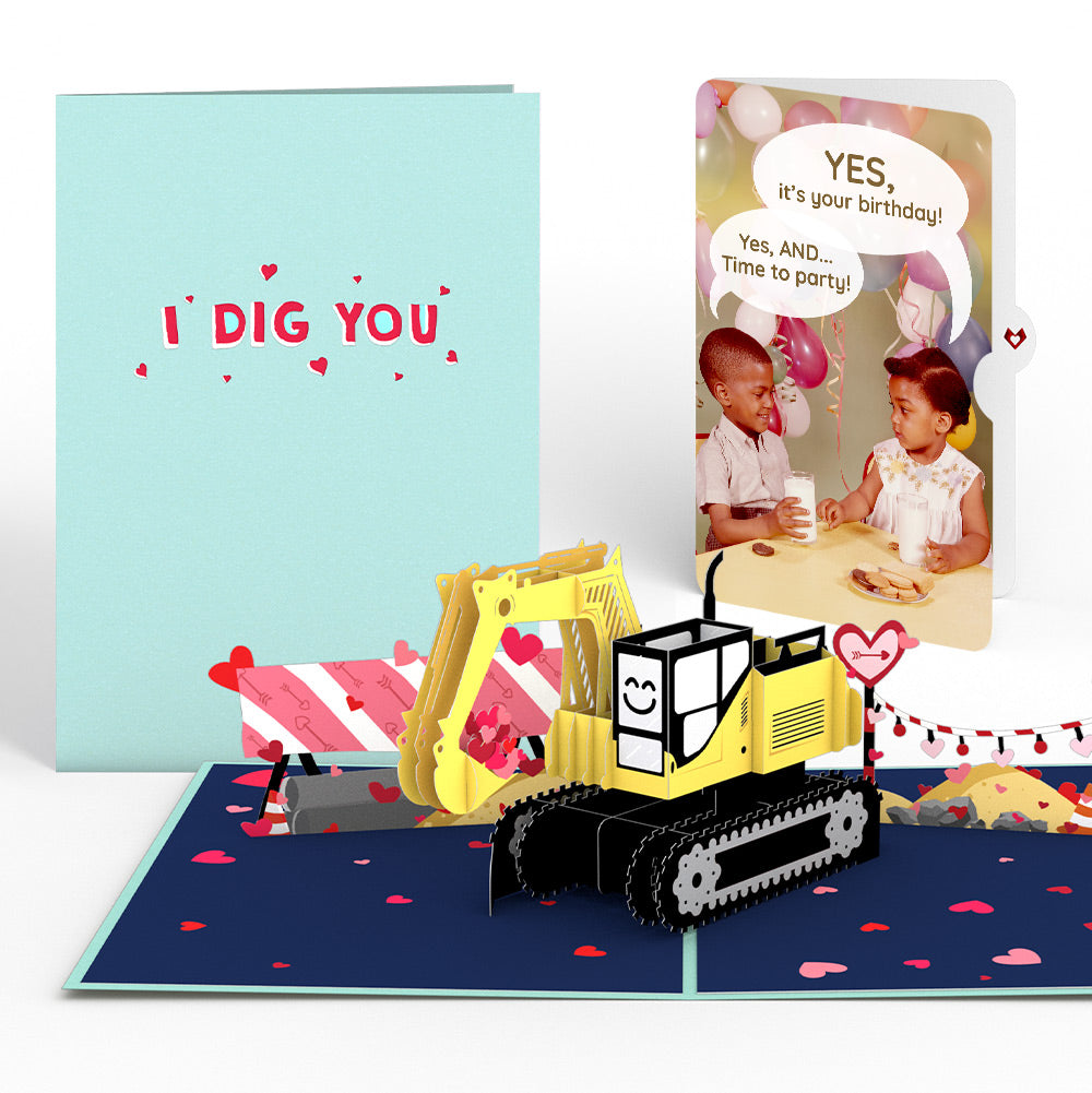I Dig You Birthday Pop-Up Card and Time to Party Sentiment Set、mySite、solidvoid
