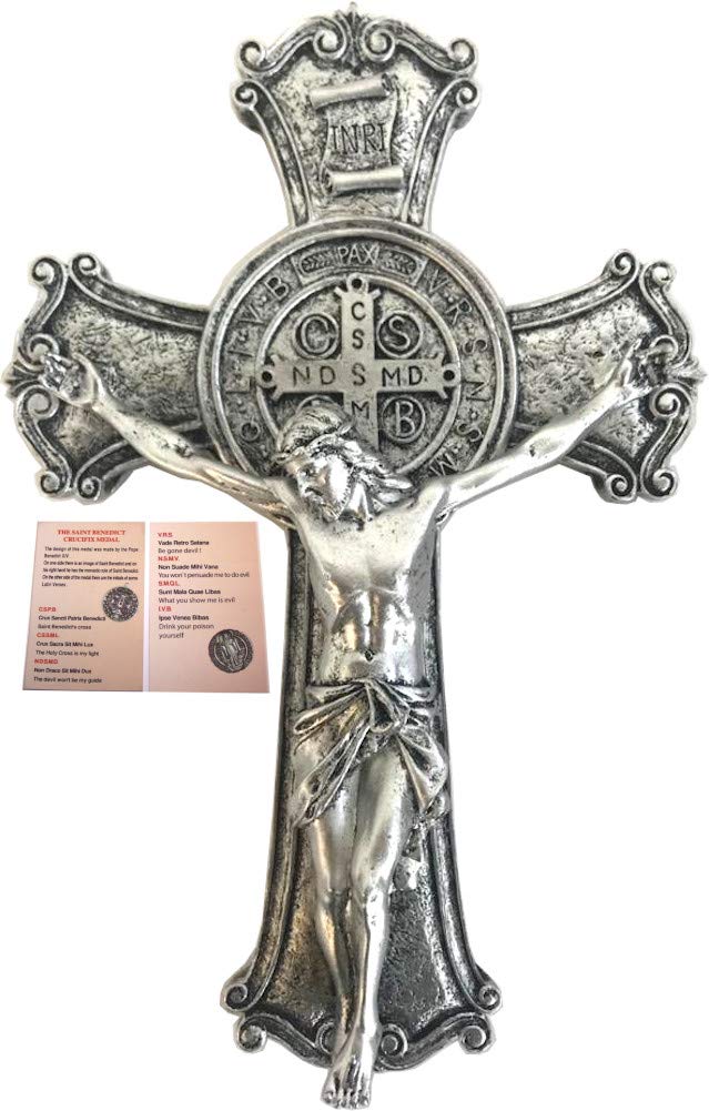 Holy Land Market Resin Catholic Saint Benedict Powerful Cross Crucifix、mySite、topwebapps