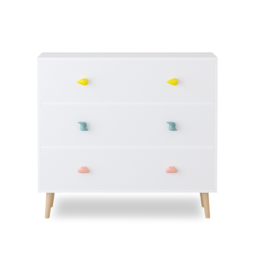 Kids 3 Drawer Dresser, Baby Nightstand for Bedroom, Storage Cabinet for Toddler Child for Living Room, Toddler Room, Nursery, Closet, Apartment (White)、、casual