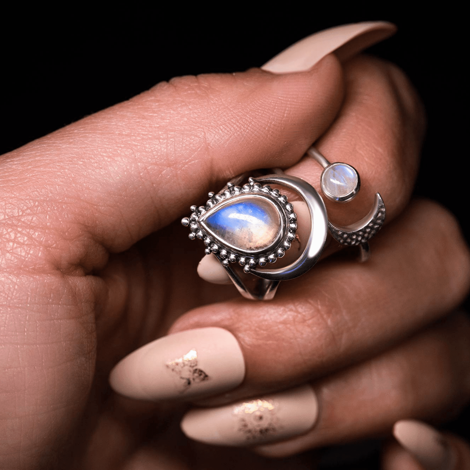 Moonstone Ring - Mystic Moon、mySite、hinf8tx79