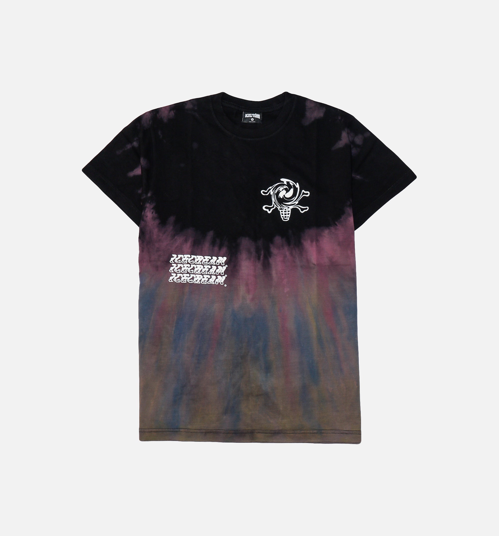 Higher Short Sleeve Knit Tie Dye Mens T-Shirt - Black/Multi、mySite、dreamappss