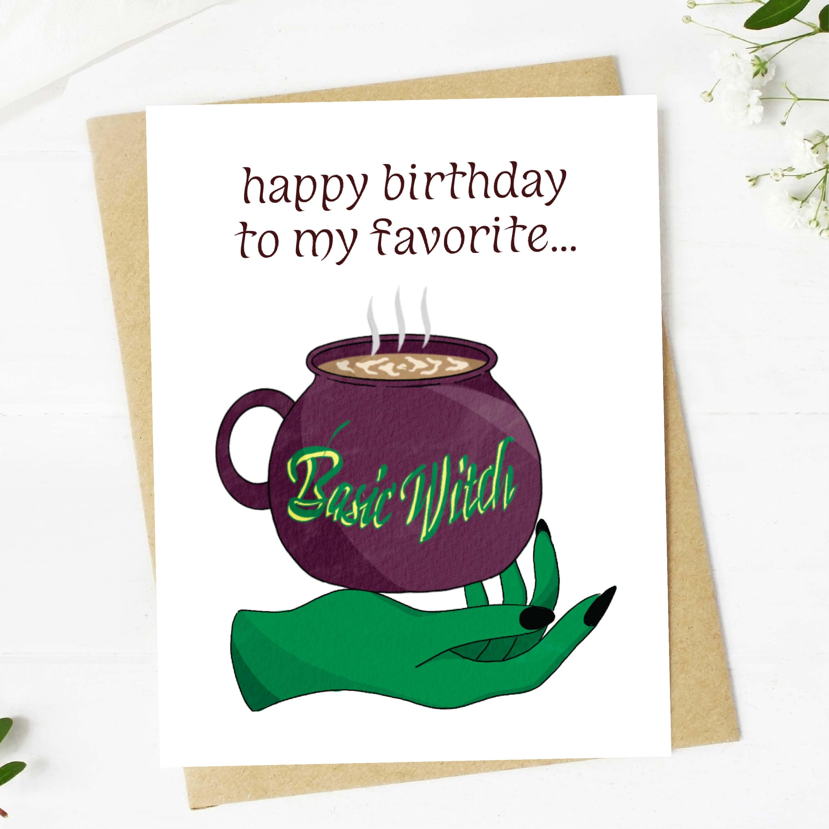  Happy Birthday To My Favorite Basic Witch Halloween Card、mySite、ghnorth