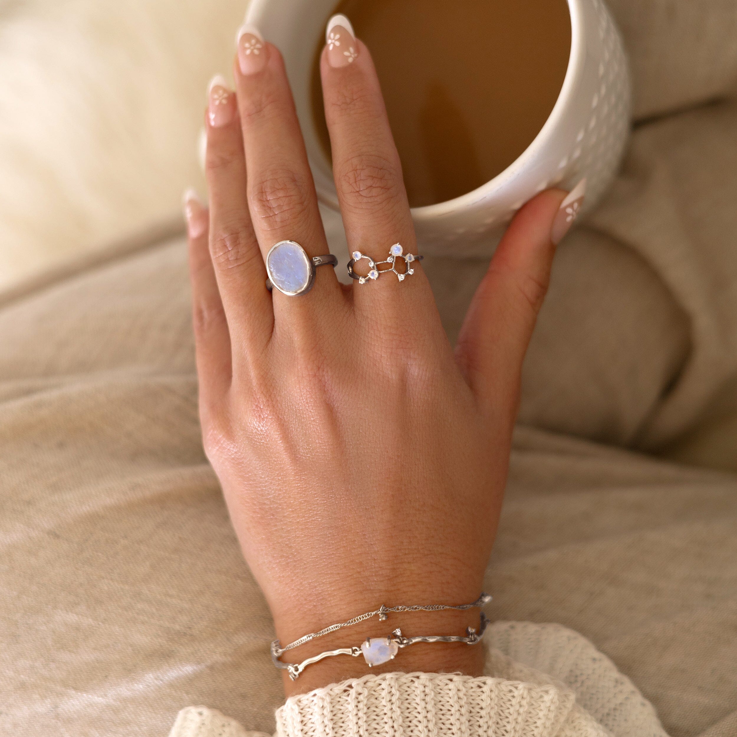Raw Crystal Ring - Enfolded Moonstone、mySite、hinf8tx79