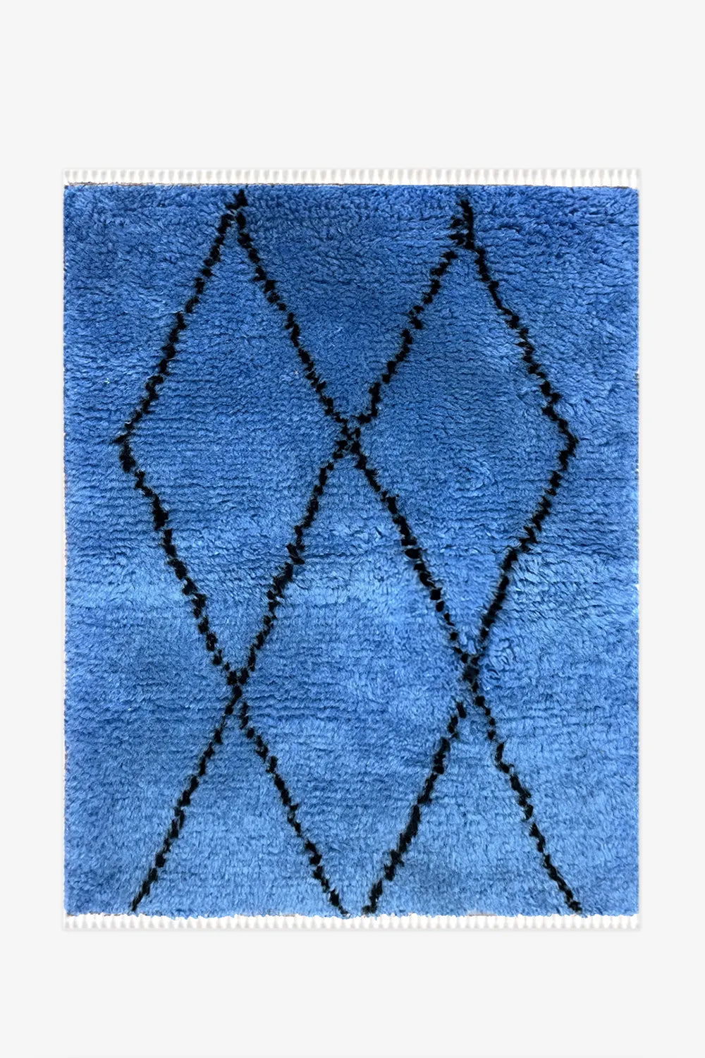 Blue Diamond Geometric Shag Wool Rug、mySite、gigharbornorthrealestate