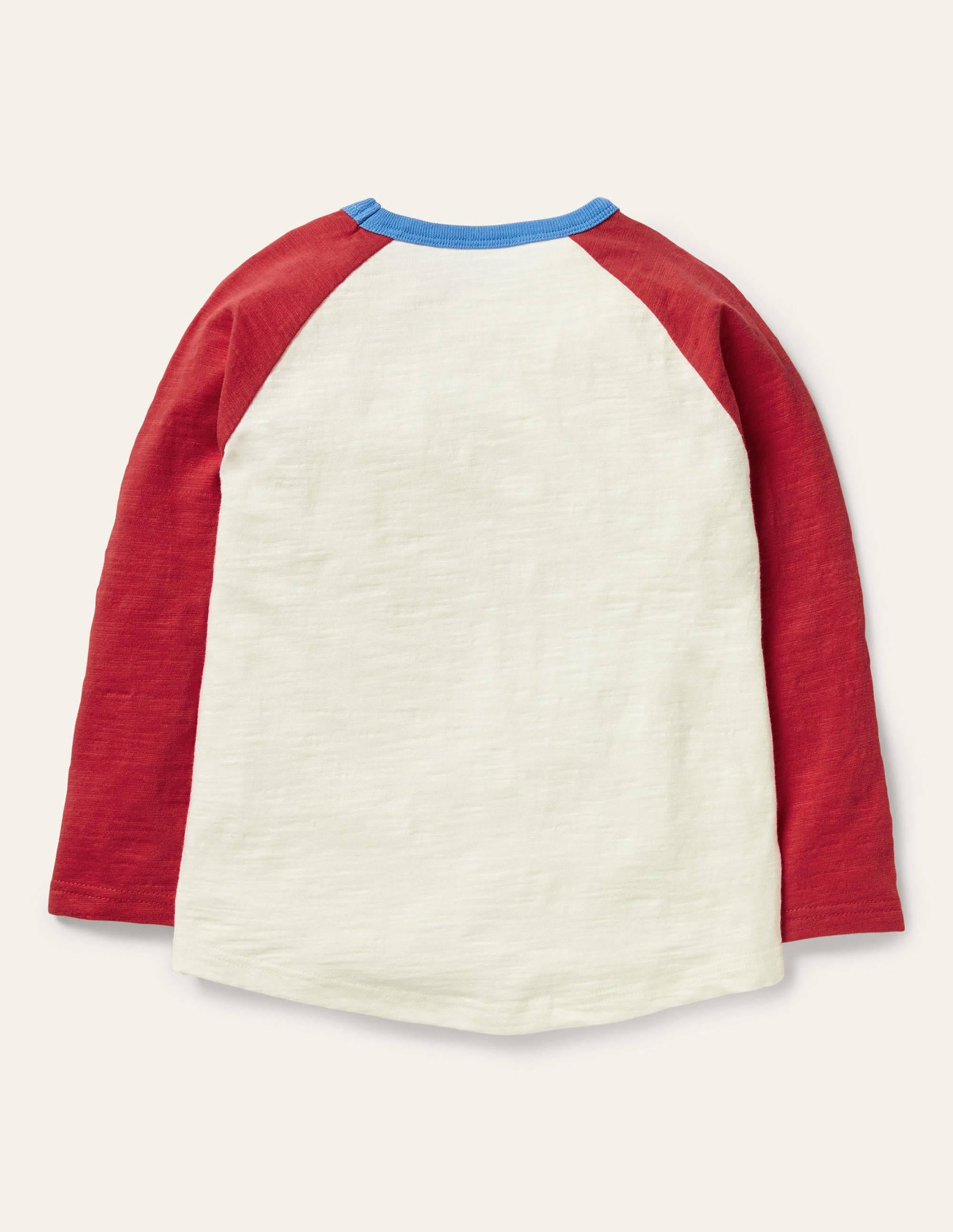  Hero Slogan Raglan T-shirt-Ivory/Elizabethan Blue Hero、mySite、ashleygrahame