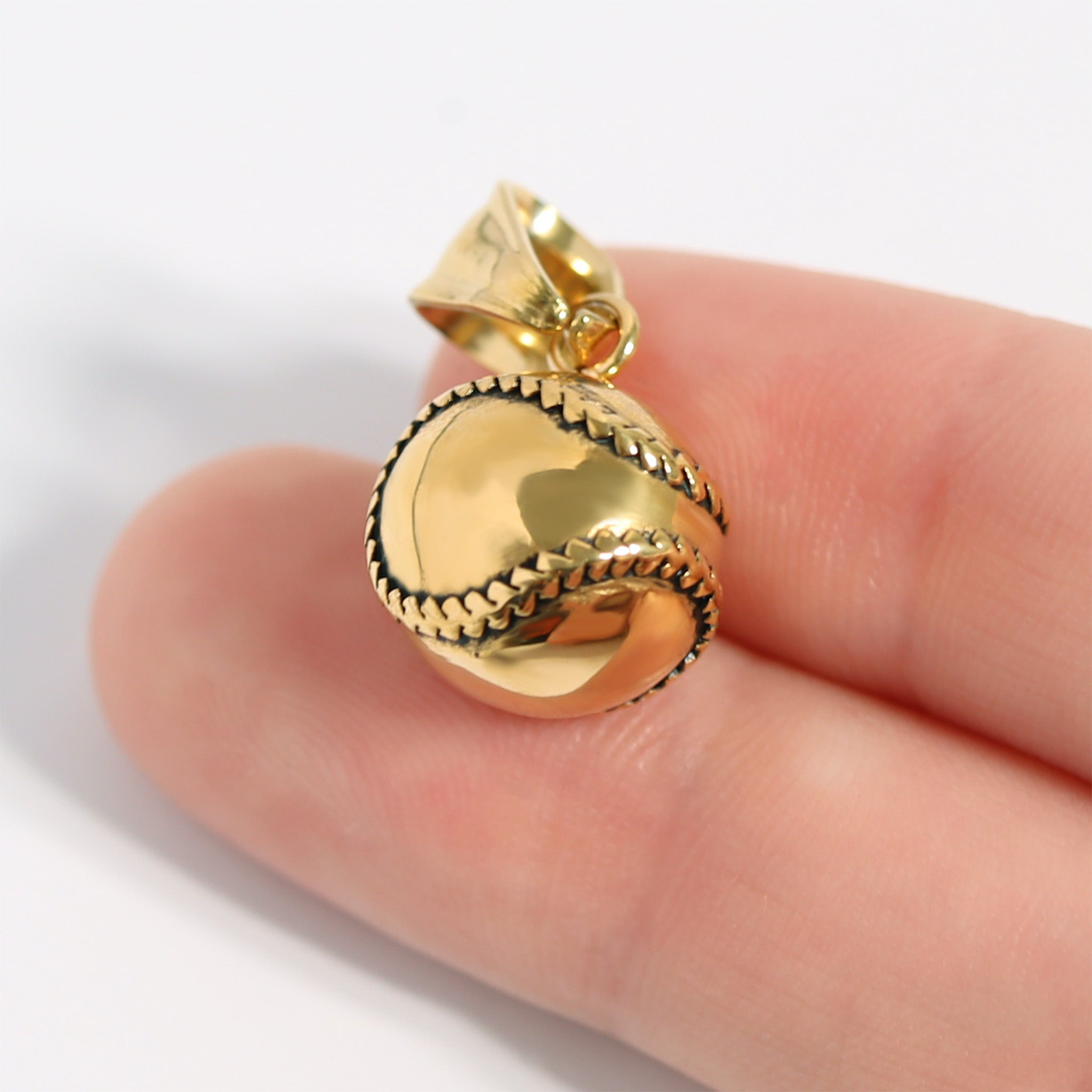 18K Gold PVD 3D Baseball Pendant / PDL0215、mySite、dreamappss