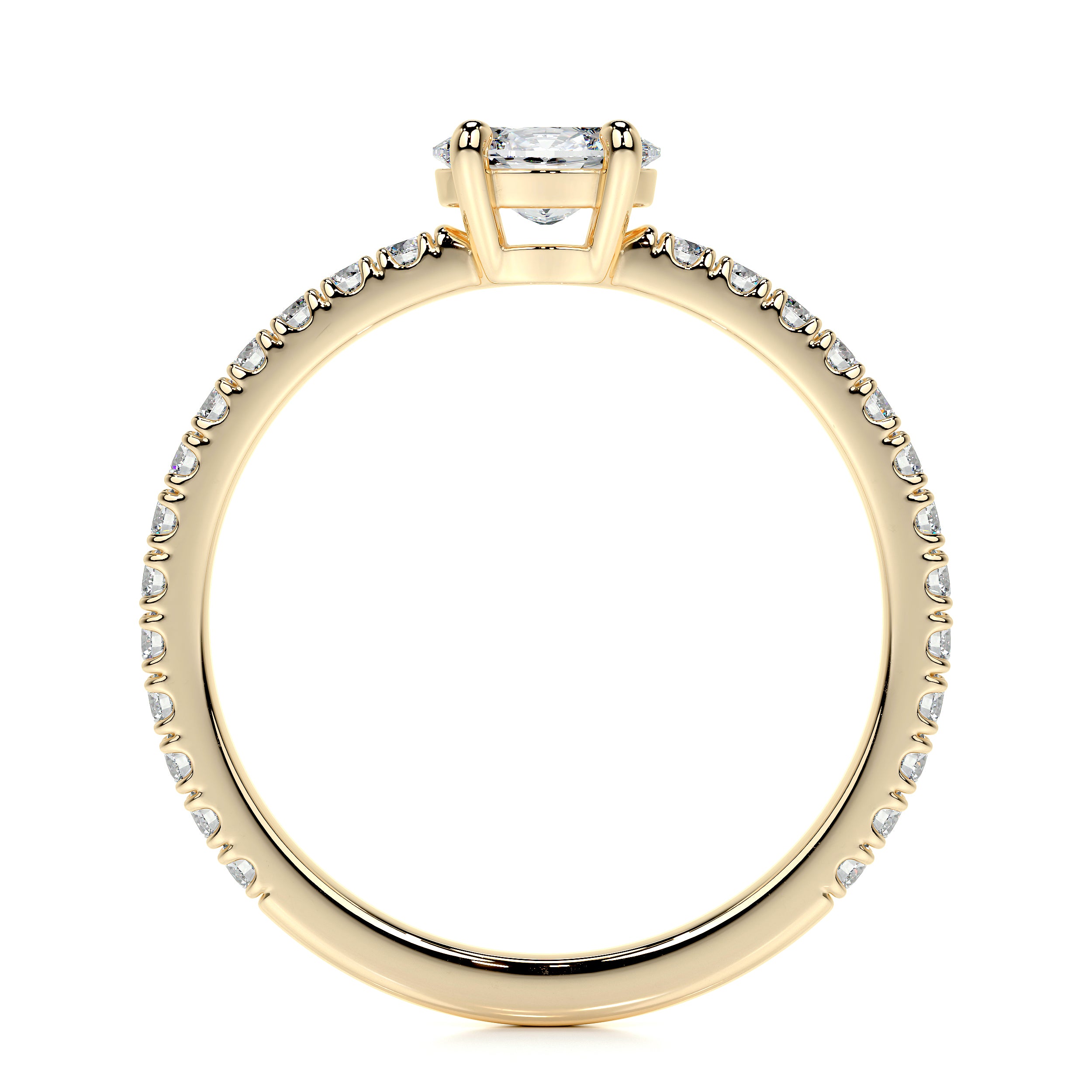 Chloe Oval Lab Grown Stacking Ring (0.55 Carat) -18K Yellow Gold、mySite、hinf8tx79