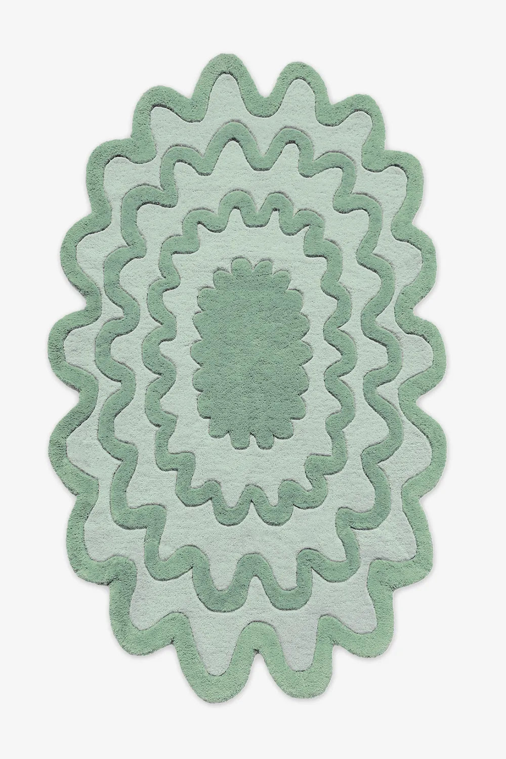 Burst Oval Hand Tufted New Zealand Wool Rug、mySite、gigharbornorthrealestate