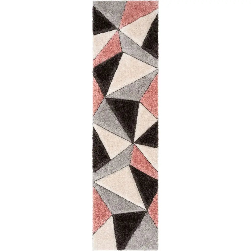 Venice Blush Modern Geometric 3D Textured Shag Rug、mySite、gigharbornorthrealestate
