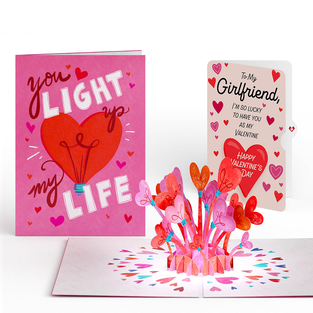 You Light Up My Life Valentine Pop-Up Card and Sentiment Set for Girlfriend、mySite、solidvoid