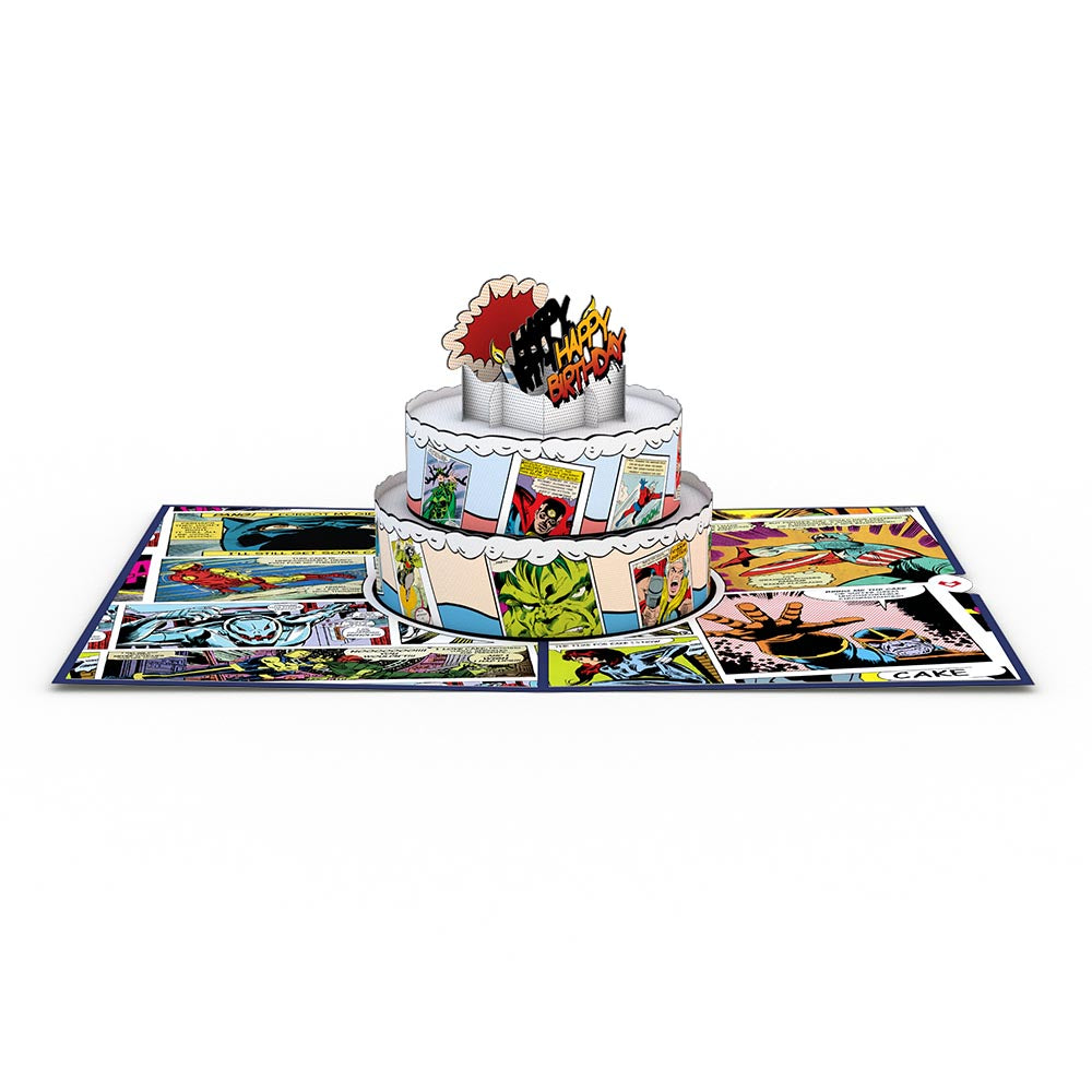 Marvel Comic Birthday Cake Pop-Up Card、mySite、solidvoid