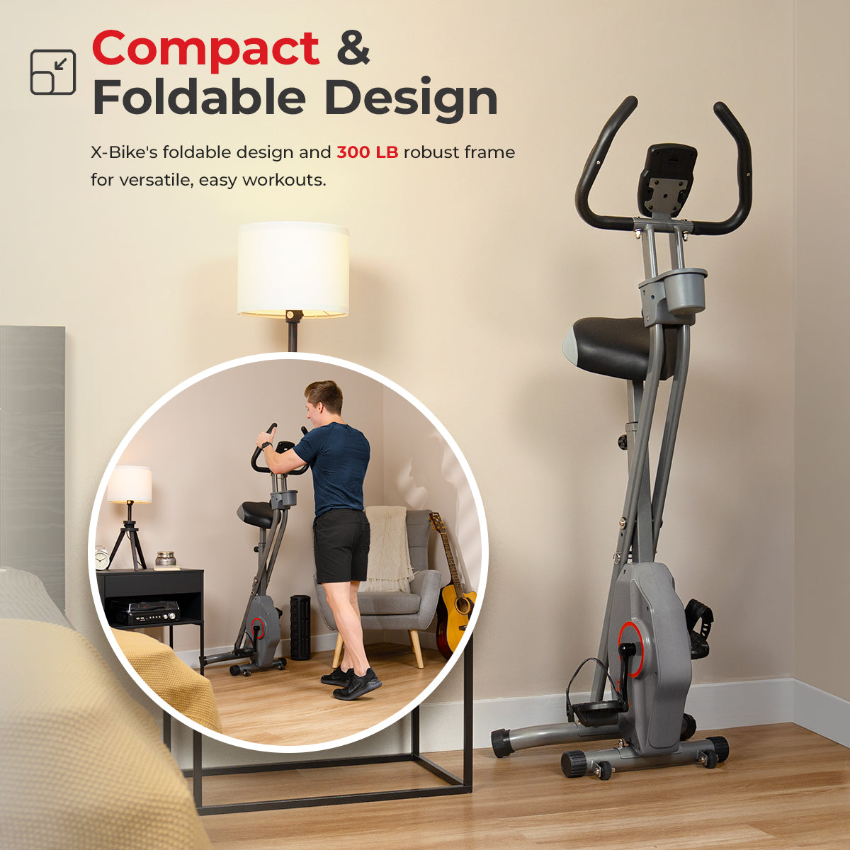  Foldable Magnetic Exercise X-Bike、mySite、ghnorth