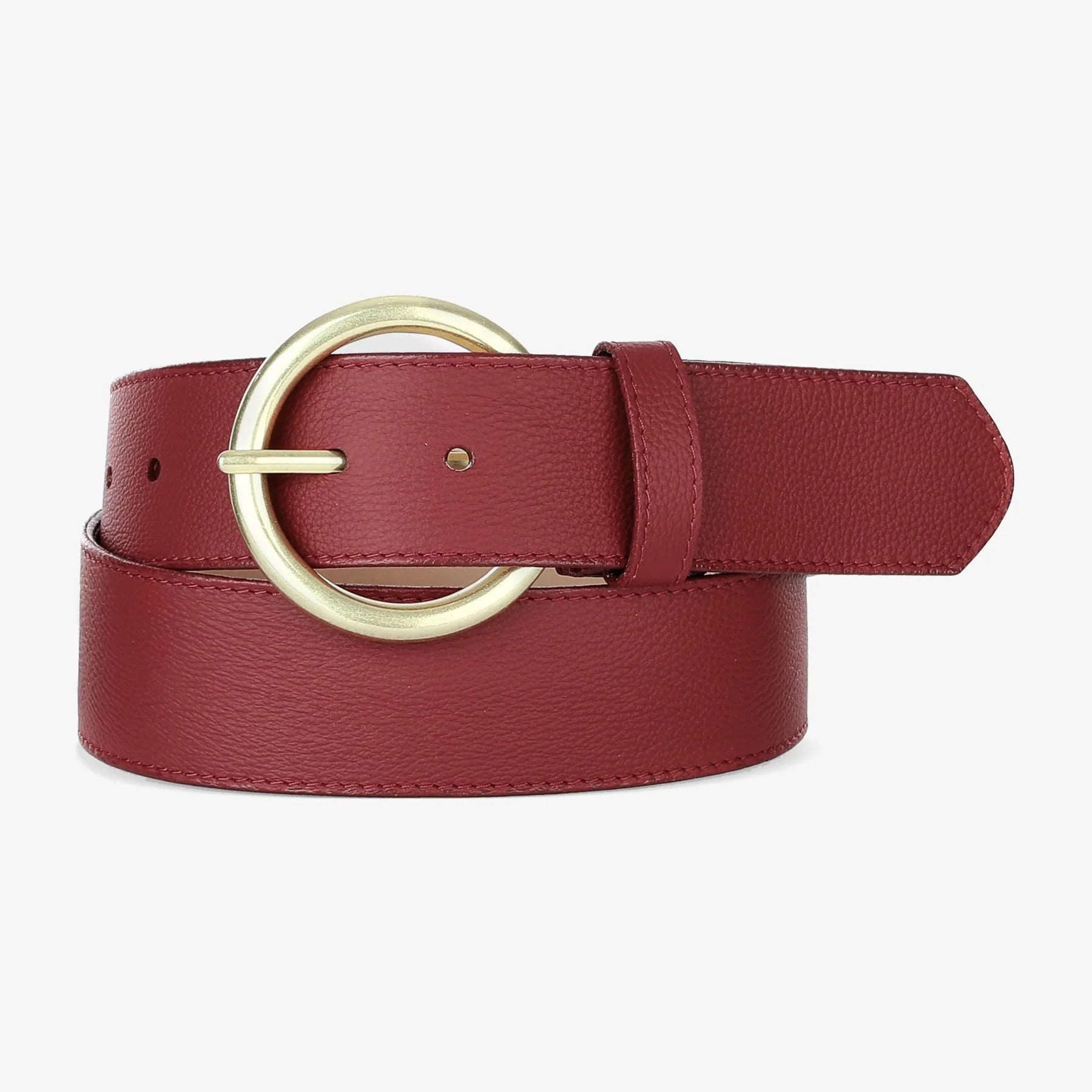 Brave Leather Vika Belt, Red、mySite、noshort