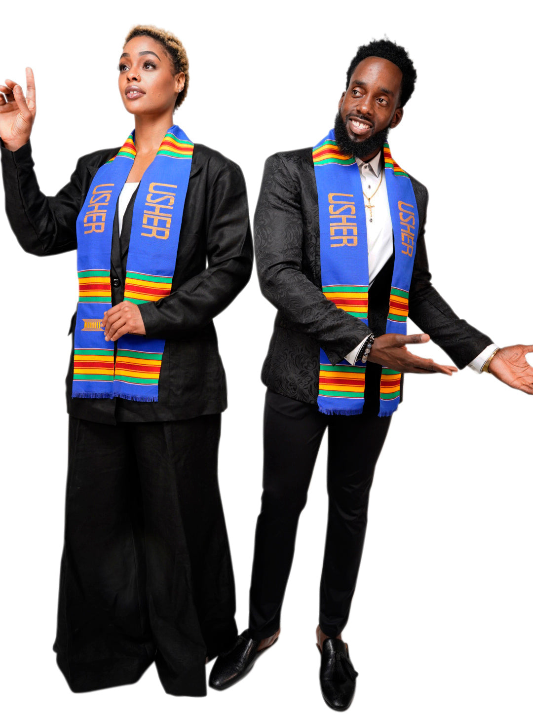 Usher Handwoven Kente Cloth Scarf-Sash DP1550、mySite、solidvoid