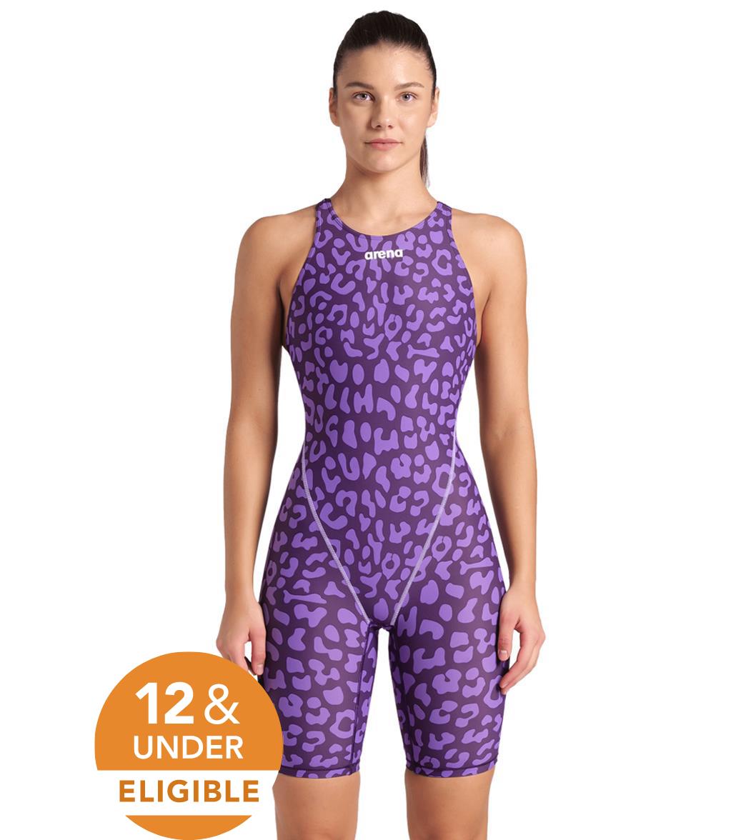 Arena Women's Powerskin ST Next Limited Edition Leopard Open Back Tech Suit Swimsuit、mySite、noshort