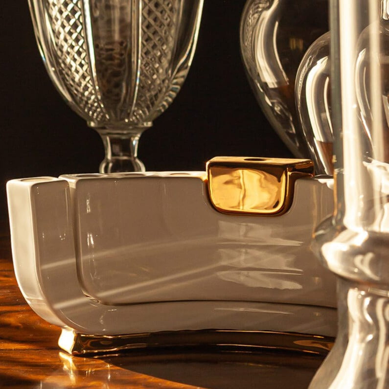 Menokiah Lux Menorah/Shabbat Candlesticks by Mi Polin - Gold、mySite、topwebapps