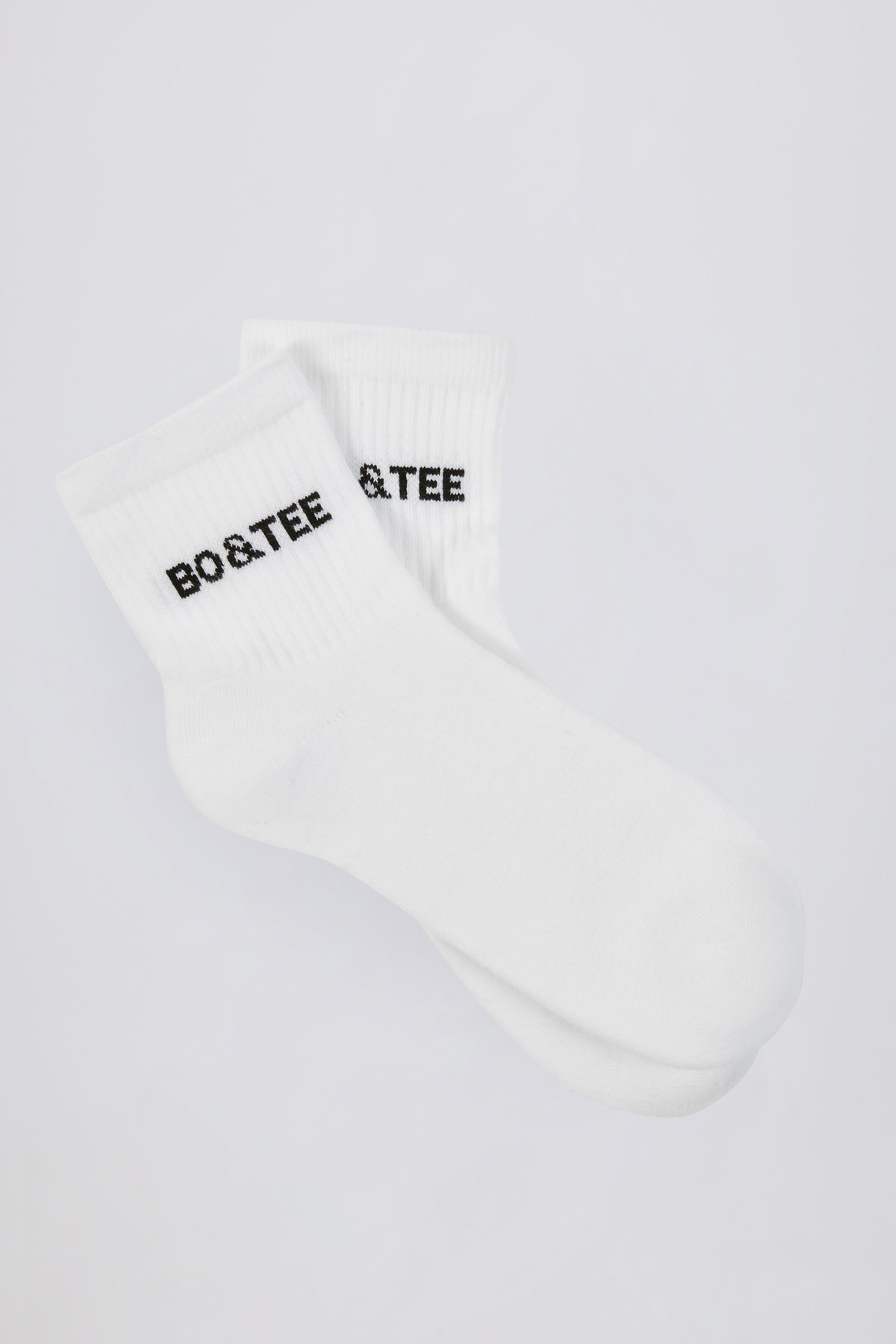 Ribbed Half-Crew Sock Bundle in White、mySite、solidvoid