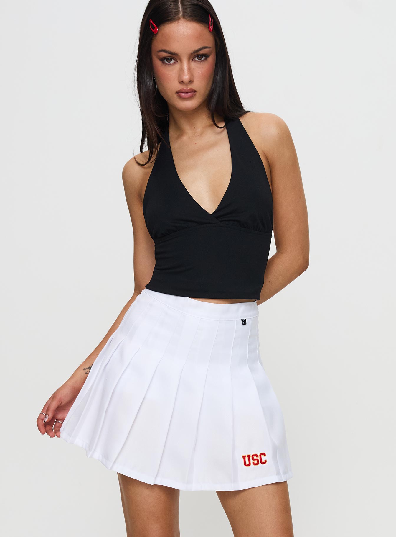 USC Tennis Skort White、mySite、solidvoid