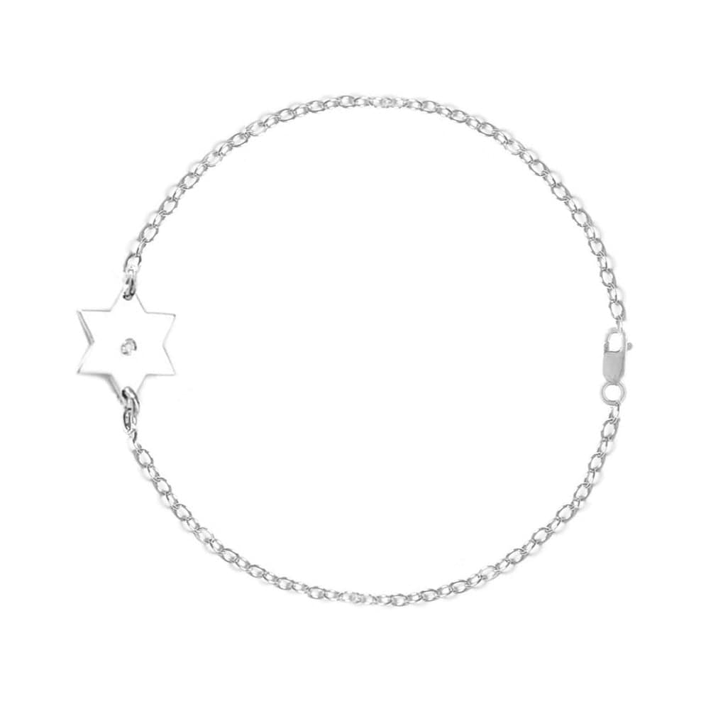 Dani Star of David Diamond Bracelet - (Sterling Silver, Gold-Plated or Two-Tone)、mySite、topwebapps