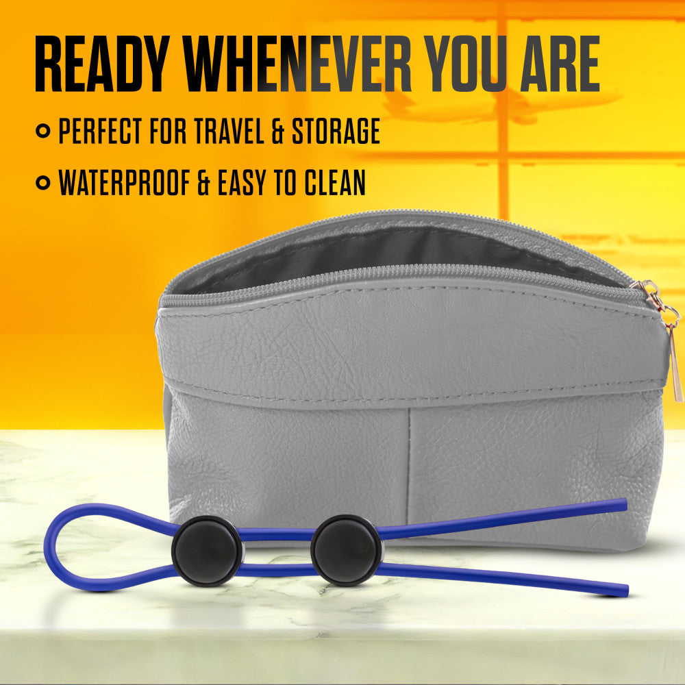 Stay Hard By Blush® | Blue Silicone Double Loop Penis Ring、mySite、bottomscart