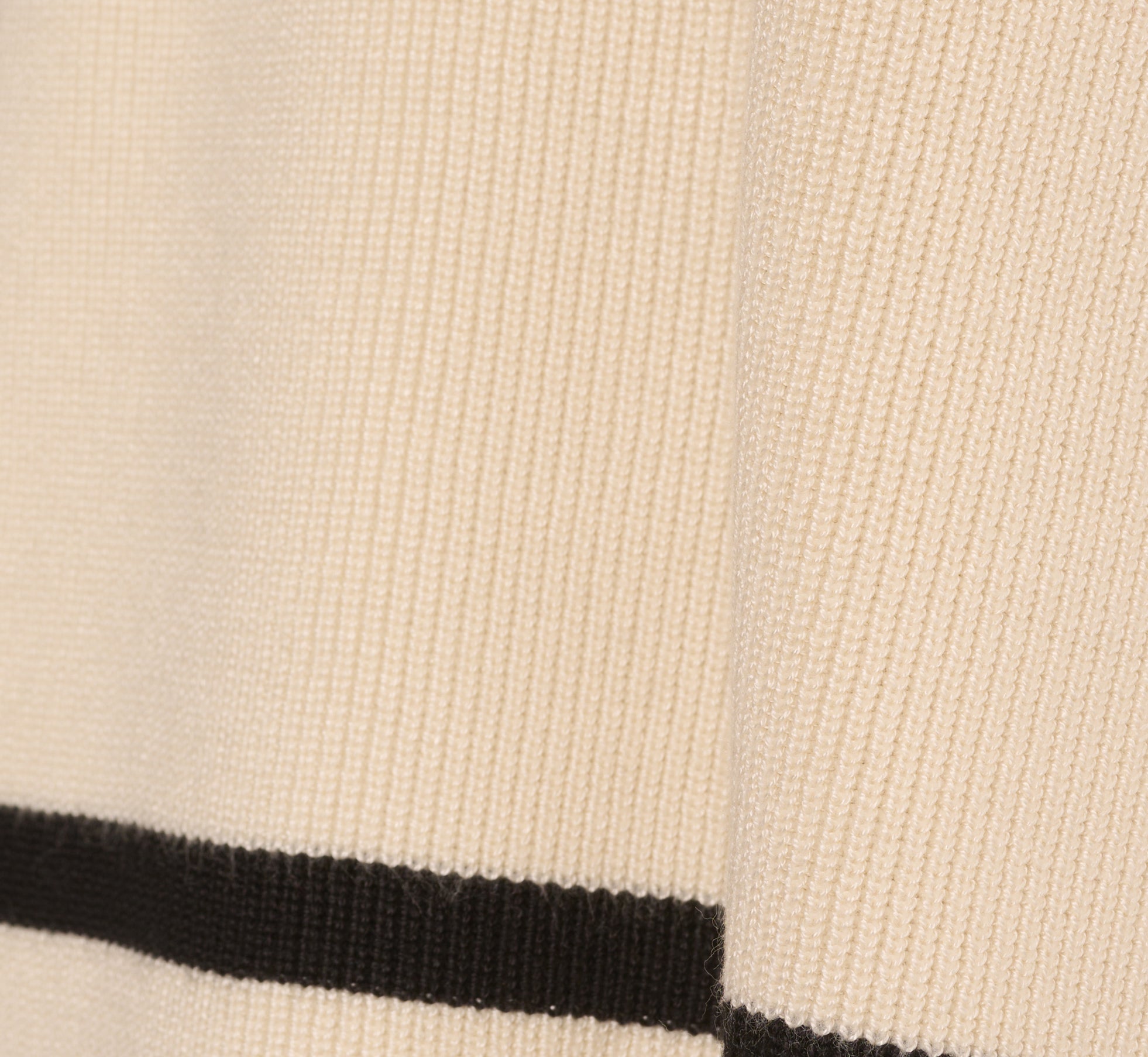 Crew Neck Pullover Sweater With Tipped Details In Cream Black、mySite、solidvoid