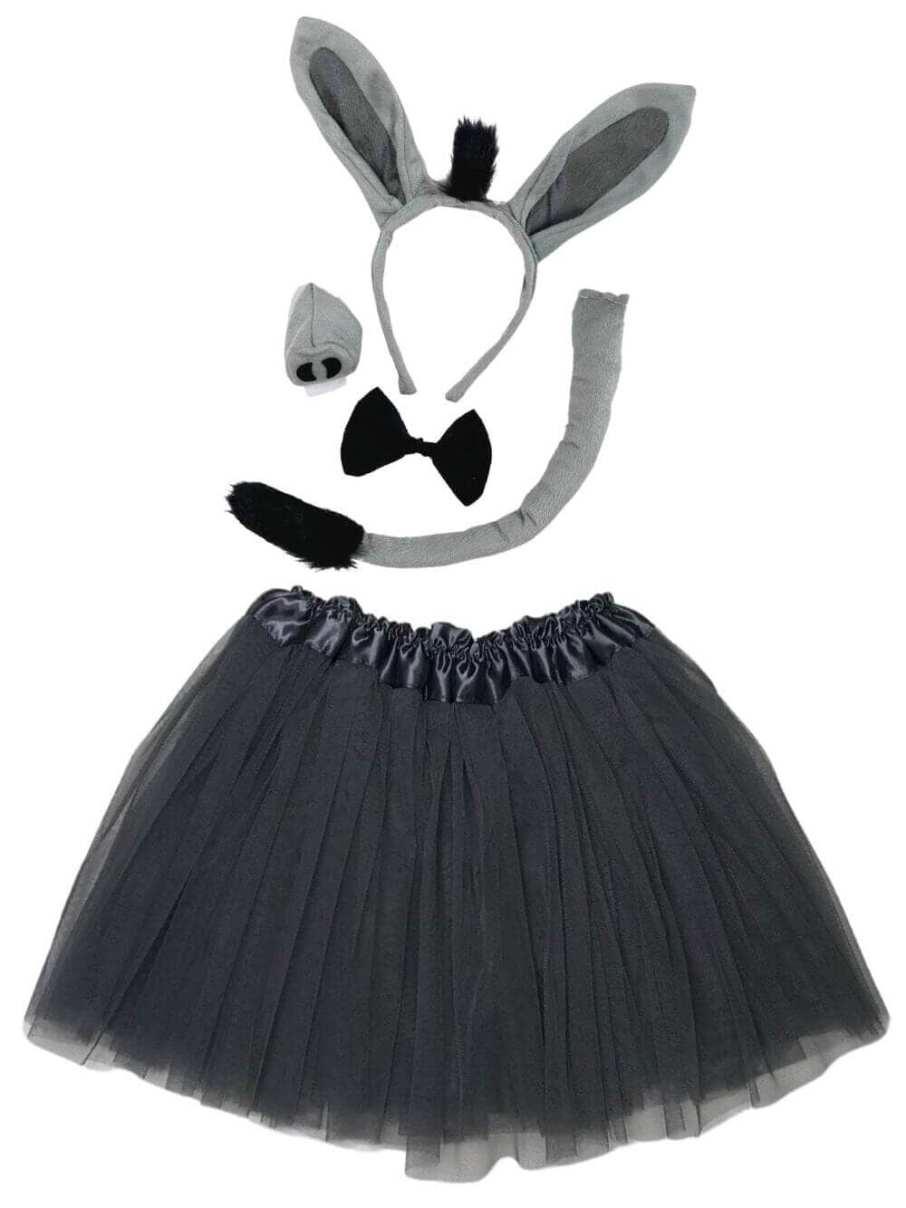 Gray Donkey Costume - Complete Kids Costume Set with Tutu and Accessories、mySite、camillekostekn