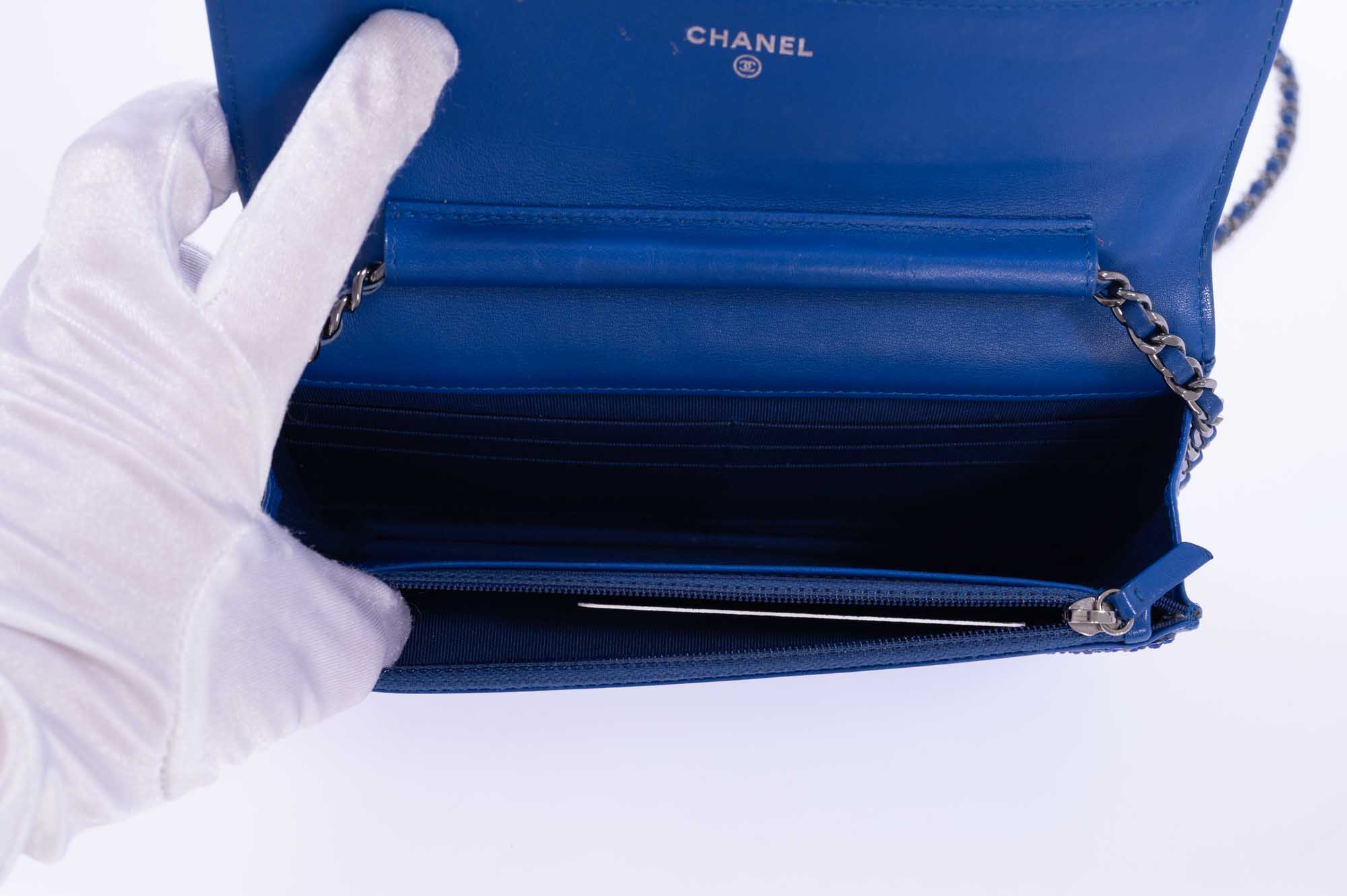 Chanel Wallet on Chain WOC Blue with Custom Swarovski、mySite、garminoutage.com