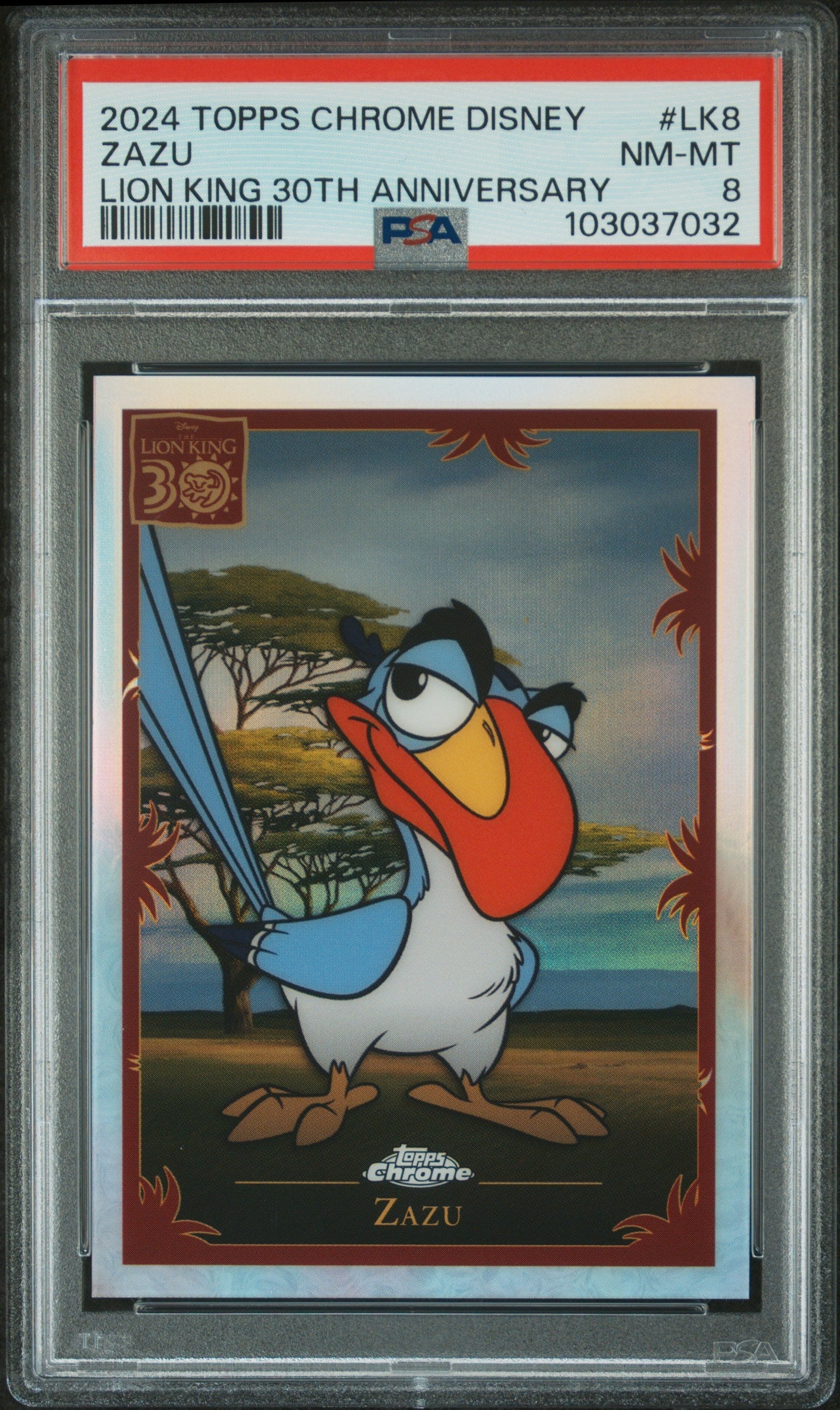 Zazu #LK8 PSA 8 Topps Chrome Disney Lion King 30Th Anniversary 2024、mySite、waistdrama