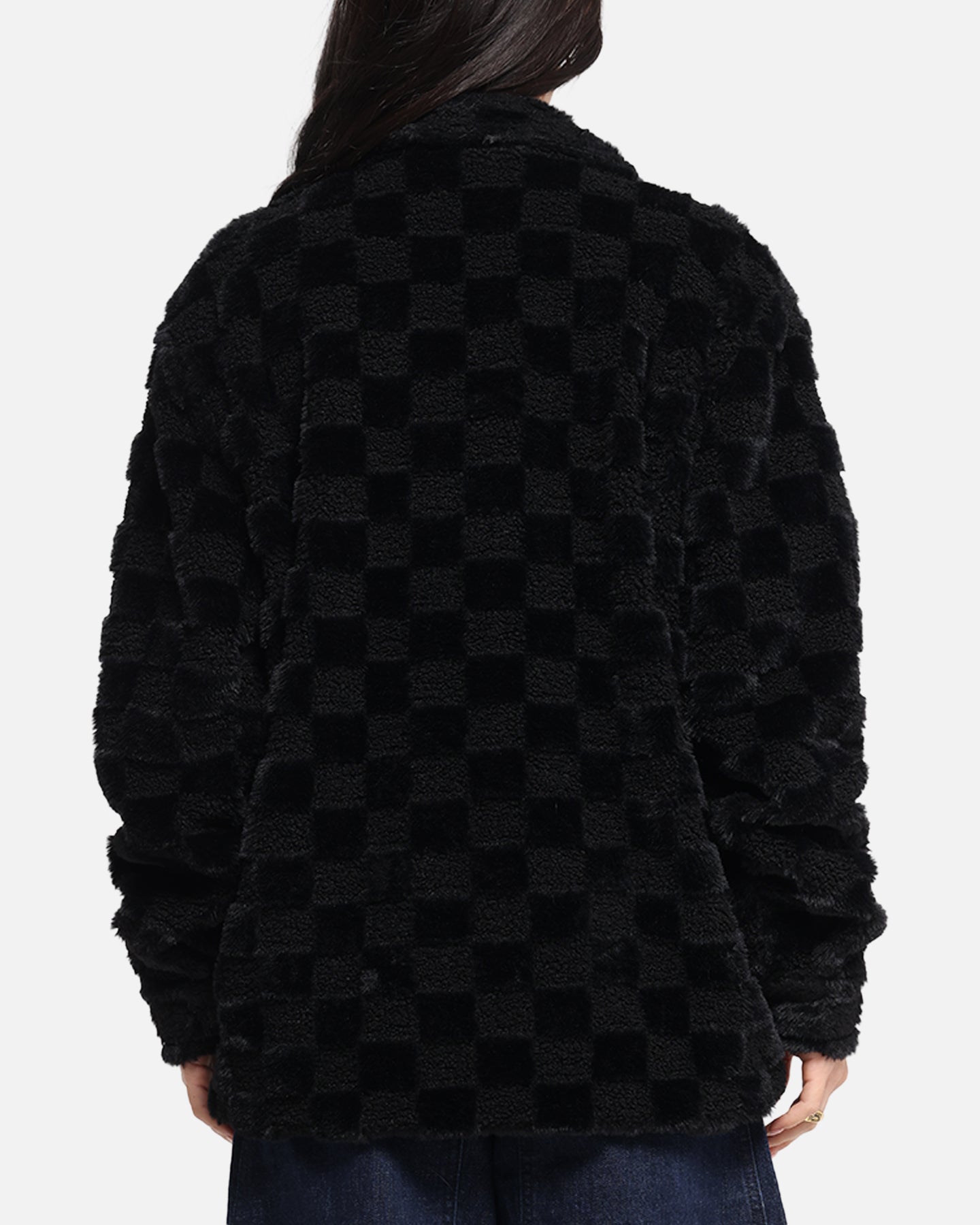 XXIII Checkerboard Fur Jacket Black、mySite、zt4zffjzw