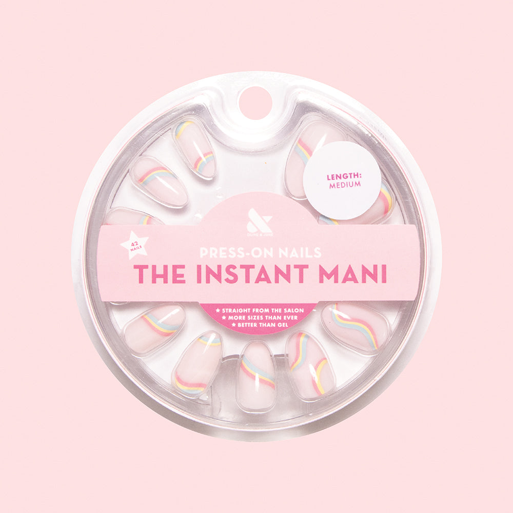 Rainbow Swirl - Press-On | Medium | Almond、mySite、solidvoid