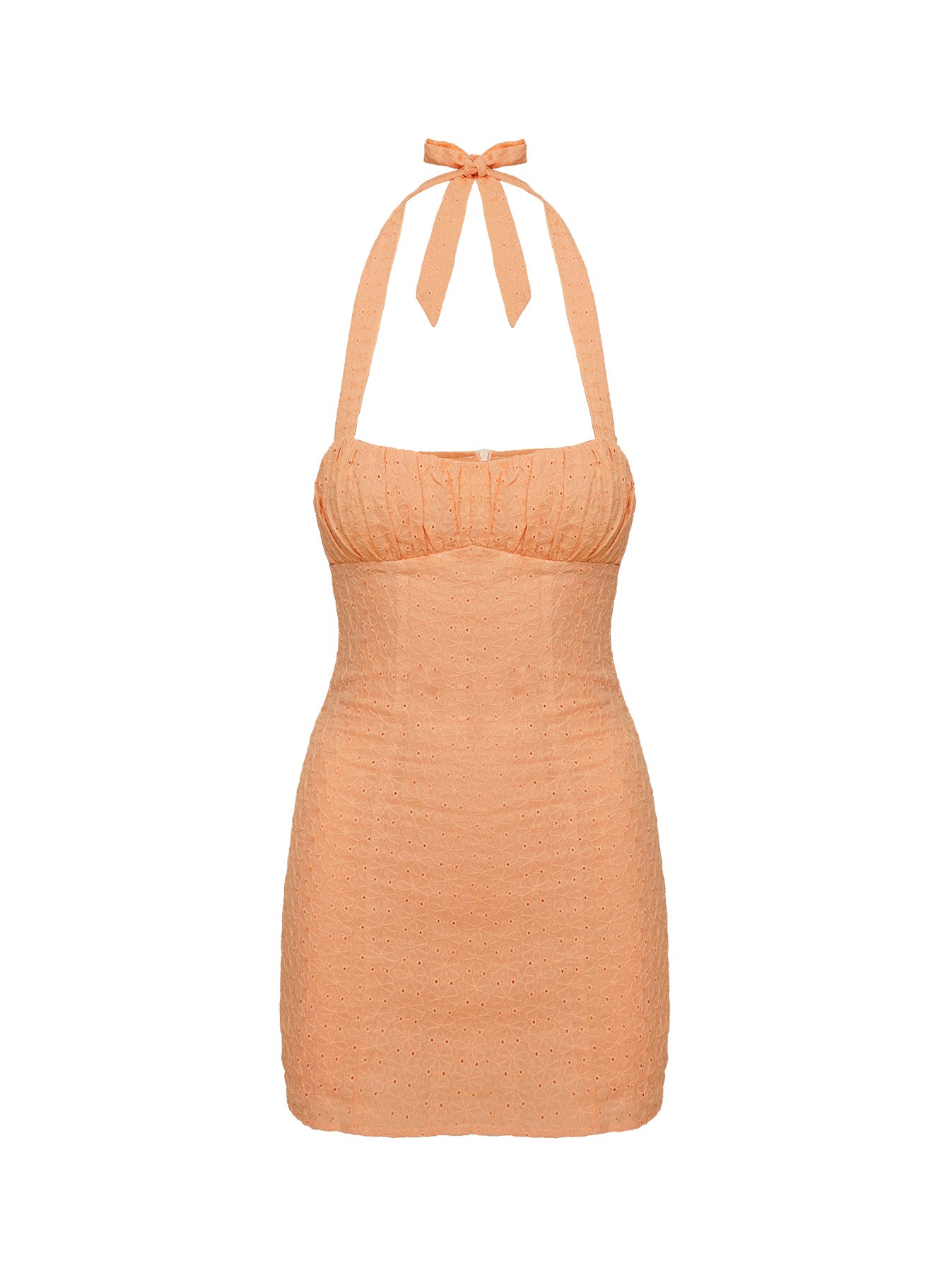 Biller Mini Dress Orange Broderie、mySite、solidvoid