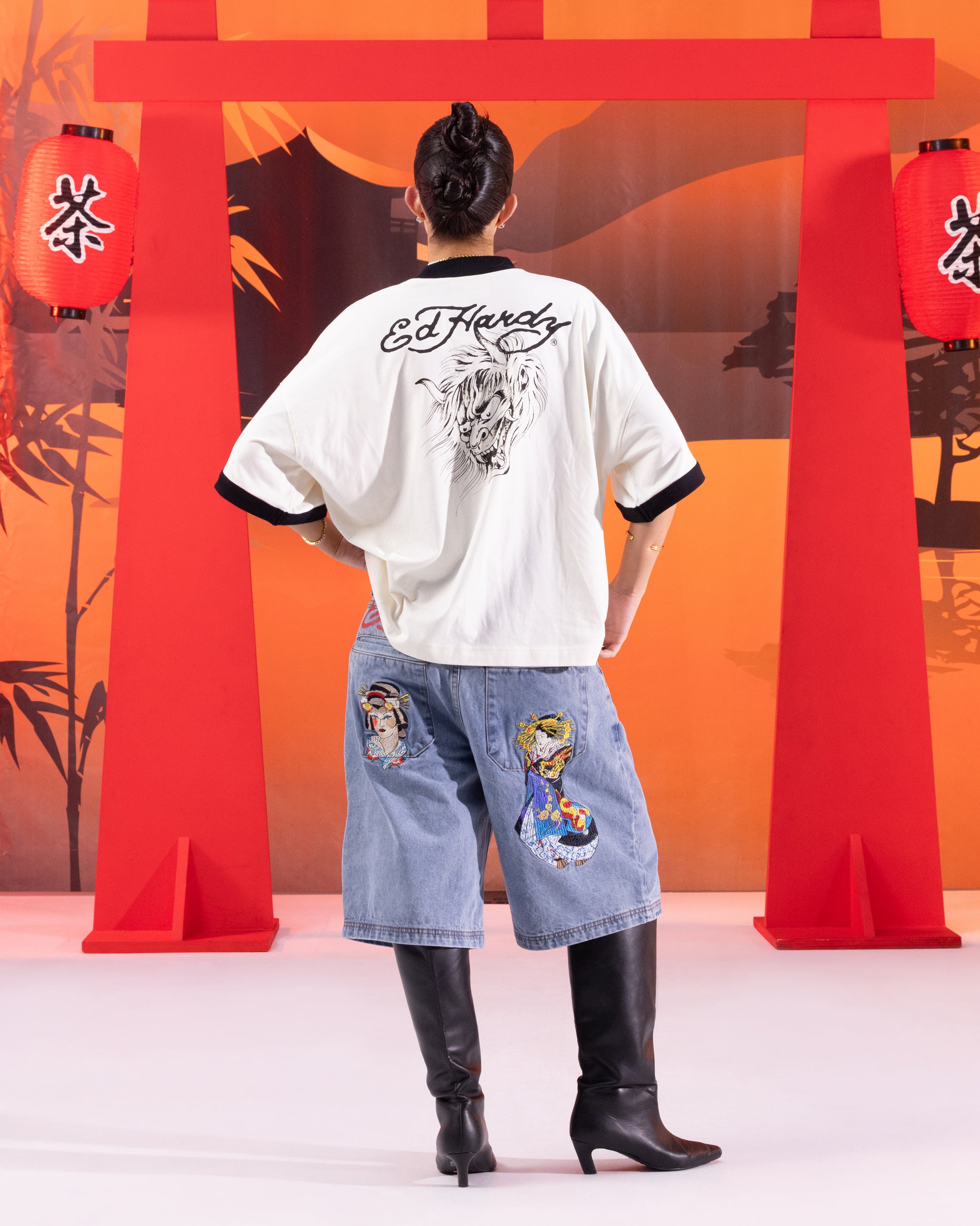 Ed Hardy Devil Ringer T-Shirt Off White、mySite、zt4zffjzw