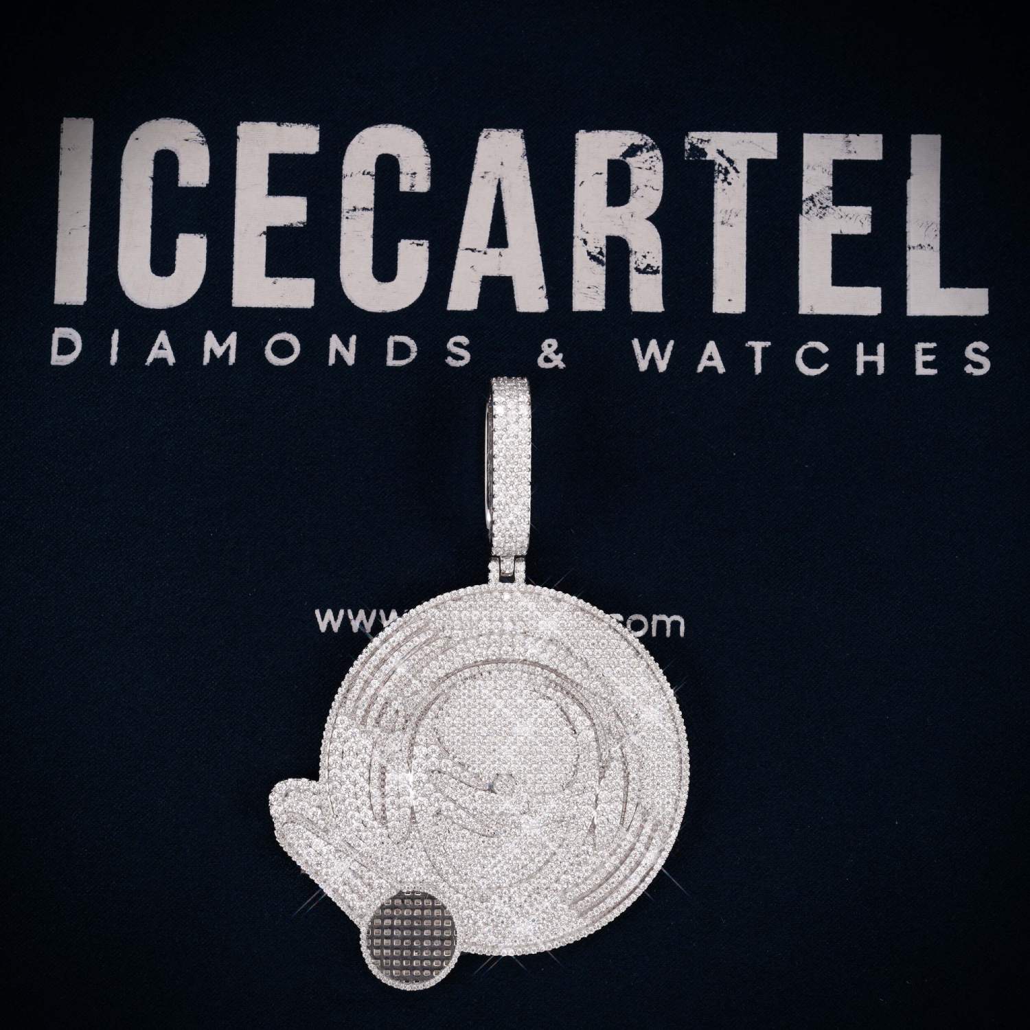 Moissanite Rapper Logo Custom Pendant 14K Gold、mySite、hinf8tx79