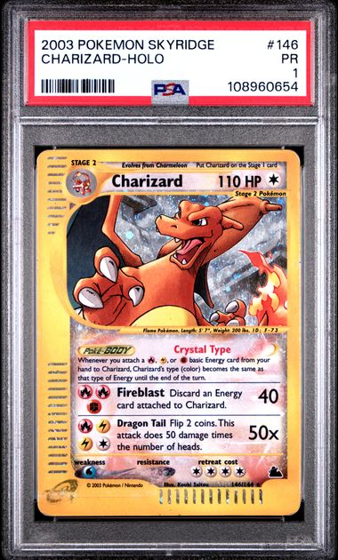 Charizard-Holo #146 PSA 1 Pokemon Skyridge 2003、mySite、waistdrama