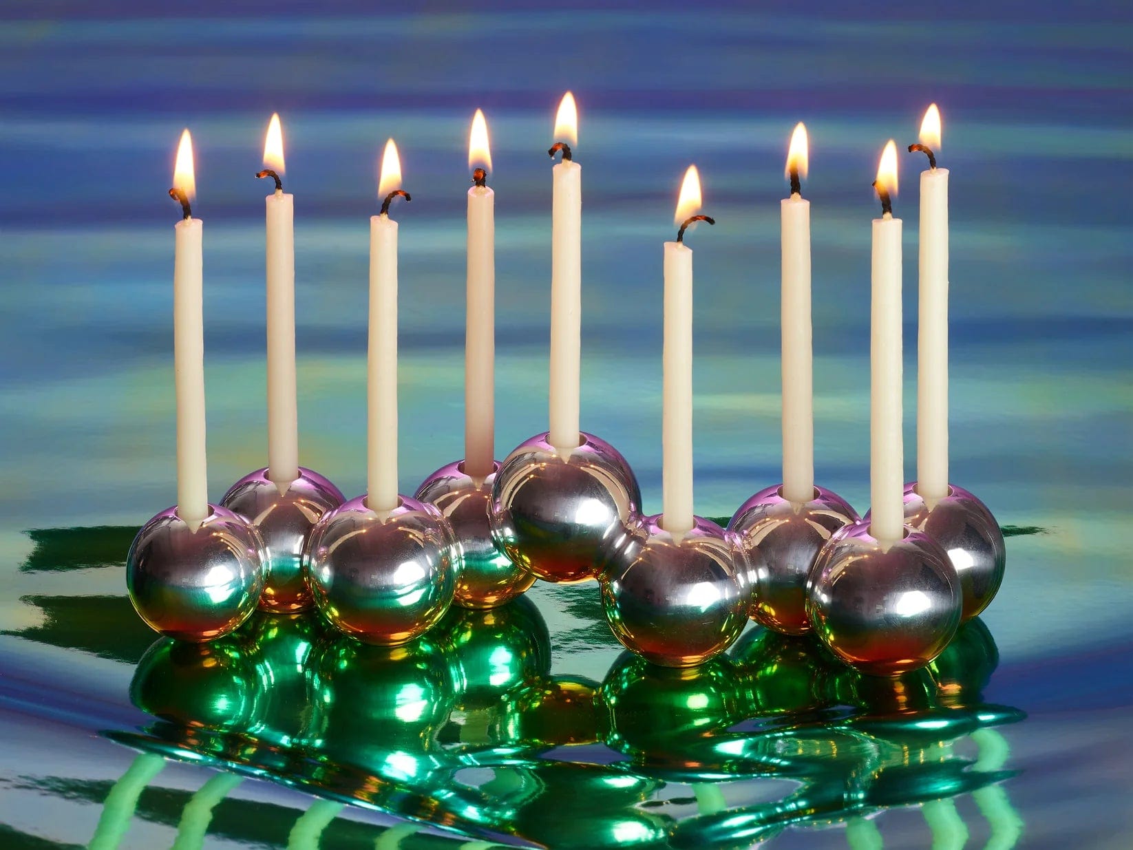 Silver Aluminum Bubble Menorah、mySite、topwebapps