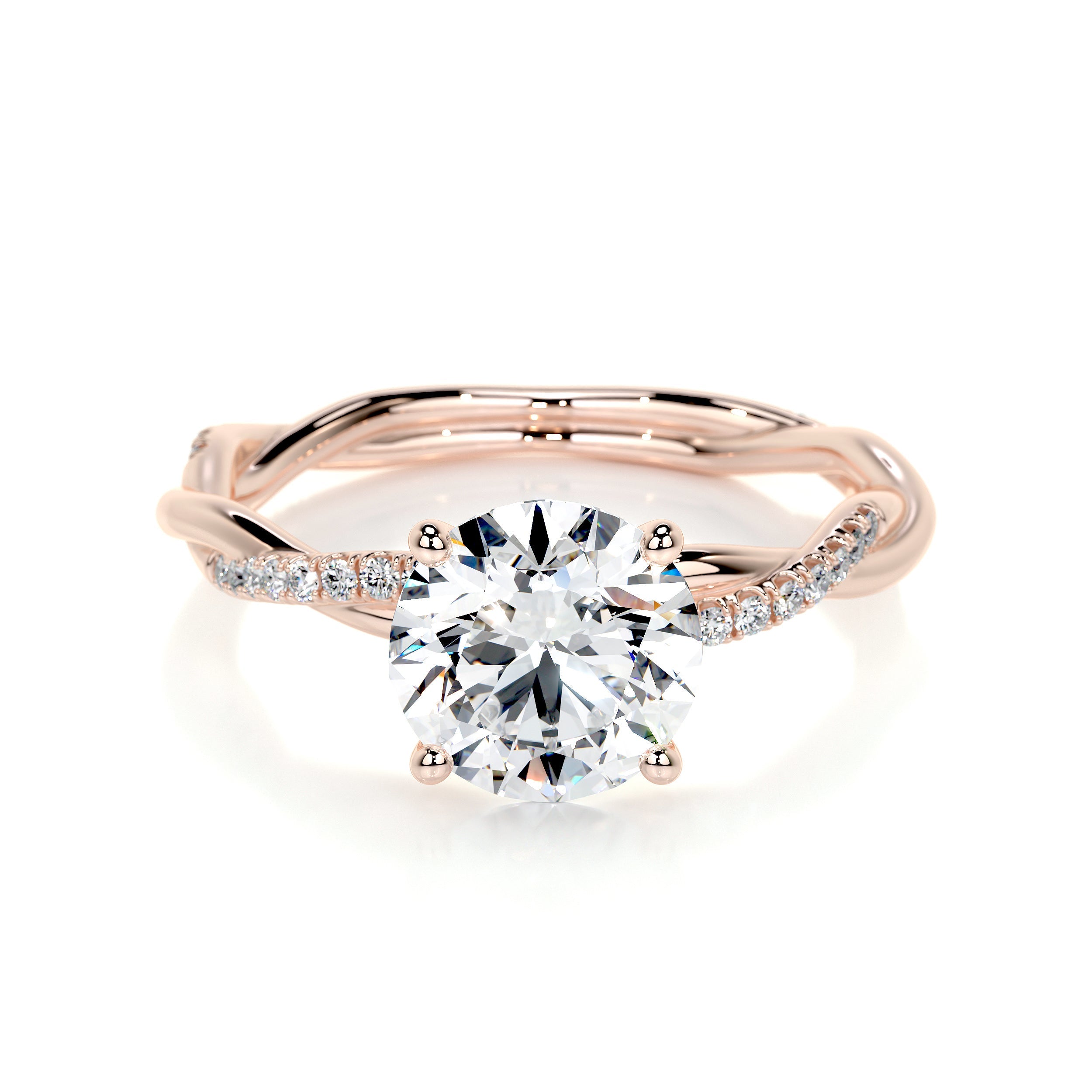 Crystal Lab Grown Diamond Ring -14K Rose Gold、mySite、hinf8tx79