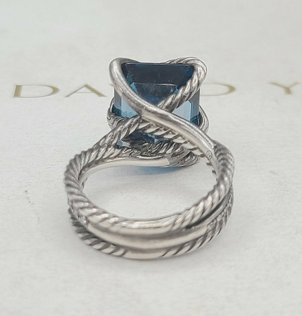 David Yurman Cable Wrap Ring 鈥?Blue Topaz & Diamonds、mySite、hinf8tx79