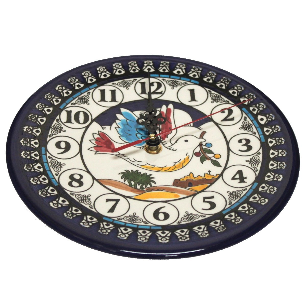  Peace - Shalom - Salam Dove Wall Clock - Large (8.8 inches or 22 cm) - Asfour Outlet Trademark、mySite、elrpsem3k