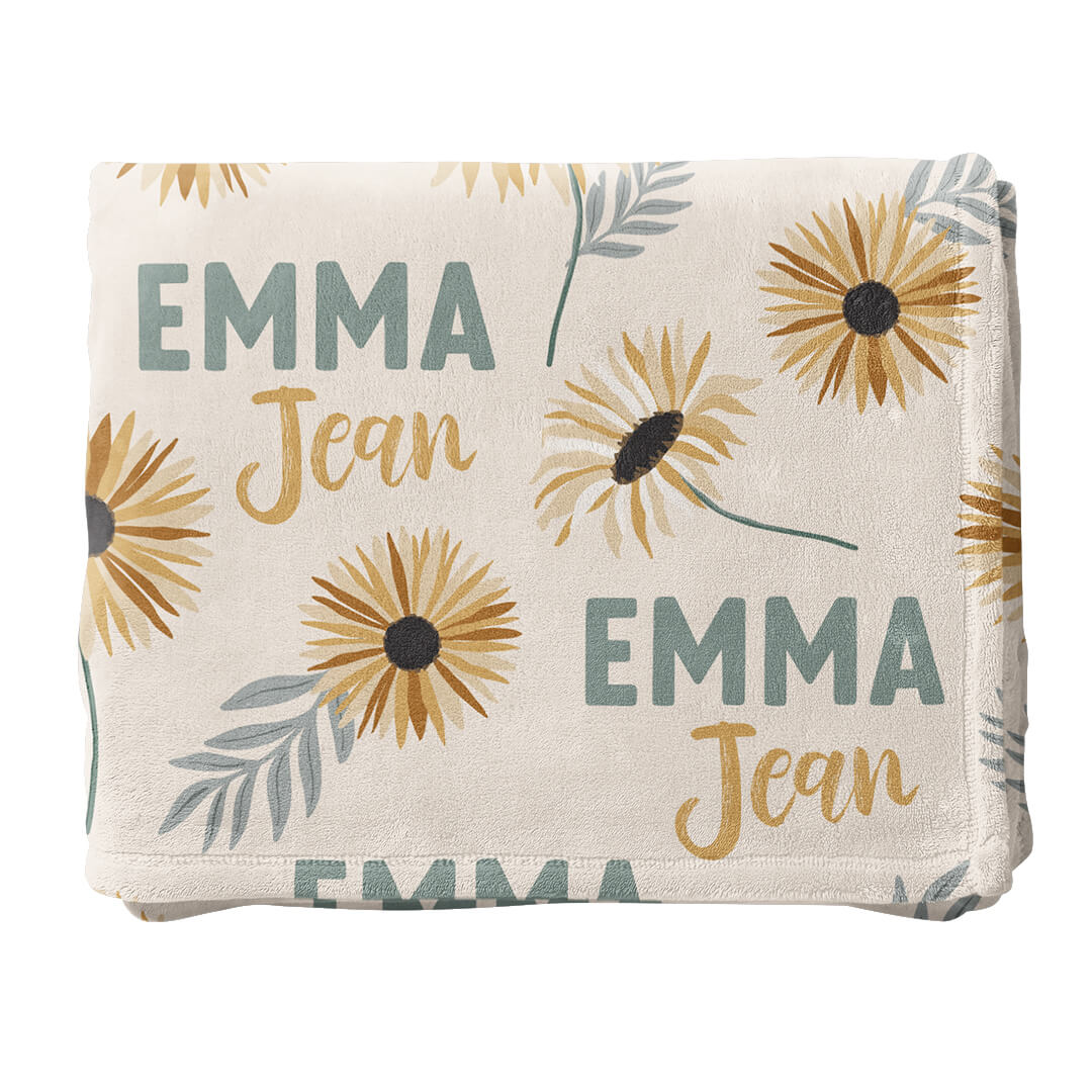  Sunday's Daisy Personalized Kids Blanket、mySite、layawaytickets