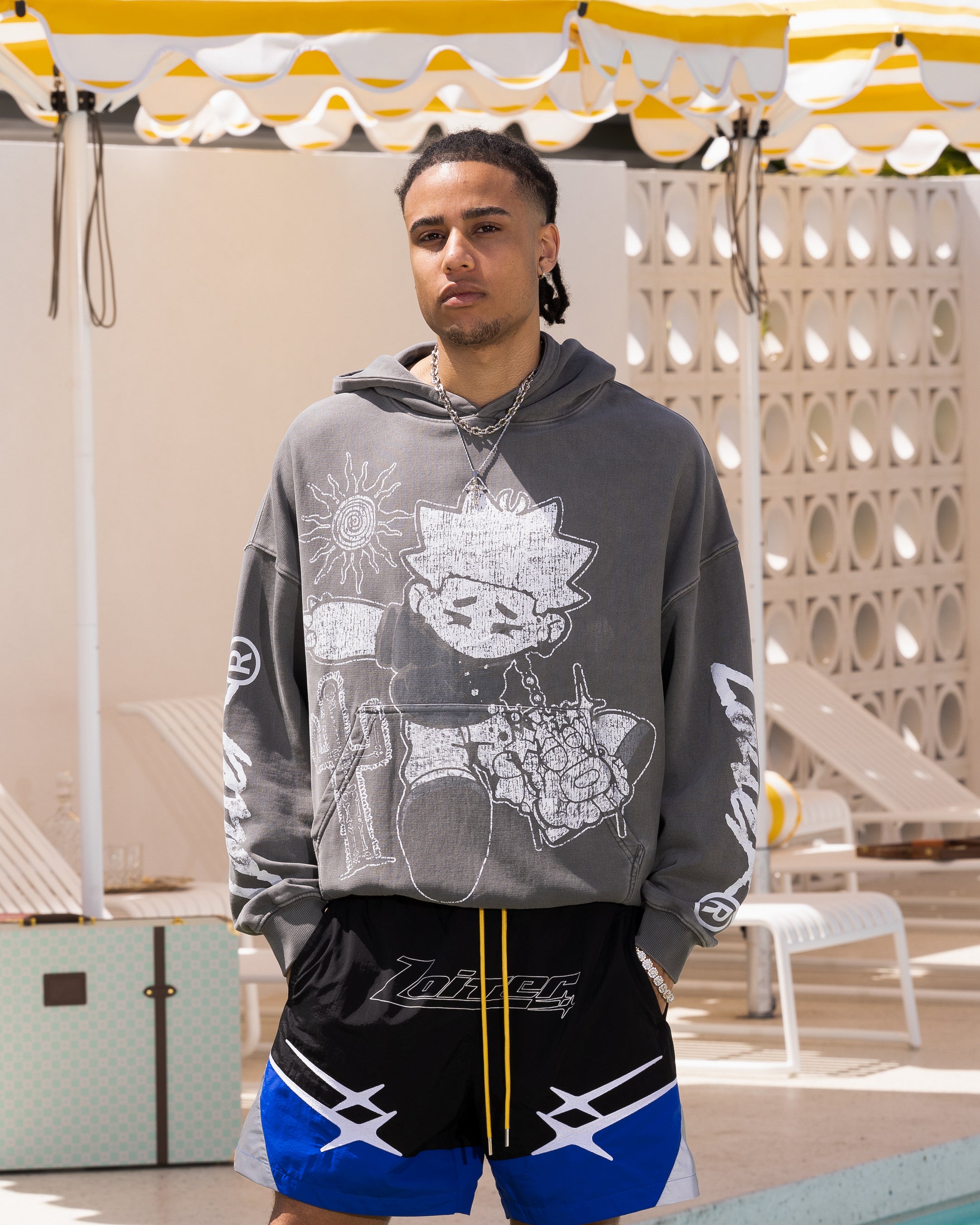 Loiter Midsummer Vintage Hoodie Charcoal、mySite、zt4zffjzw