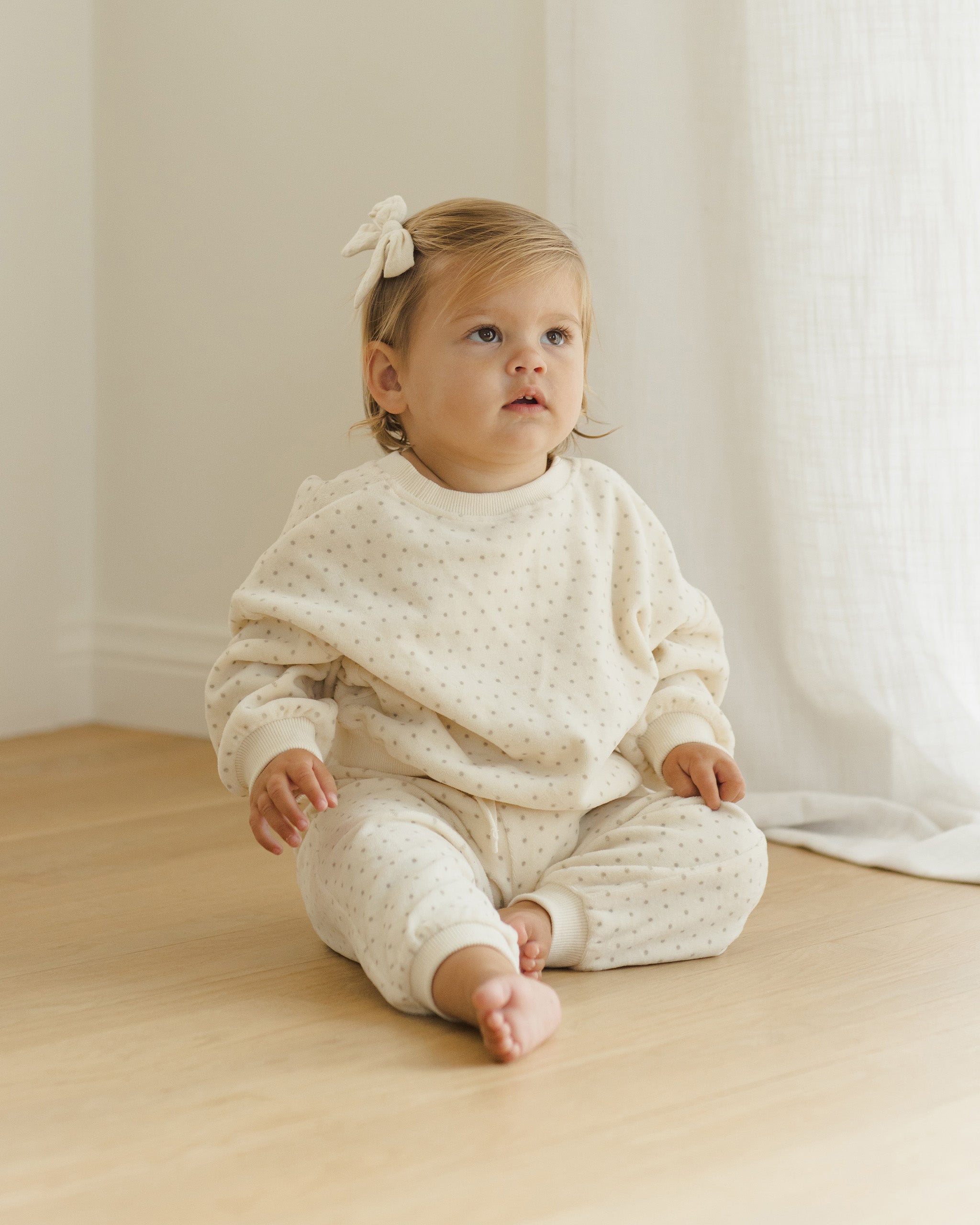  Velour Relaxed Sweatshirt || Polka Dot、mySite、layawaytickets