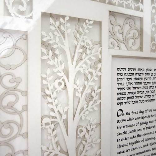  Terrace Ketubah in Opal or Silver by Melanie Dankowicz、mySite、elrpsem3k