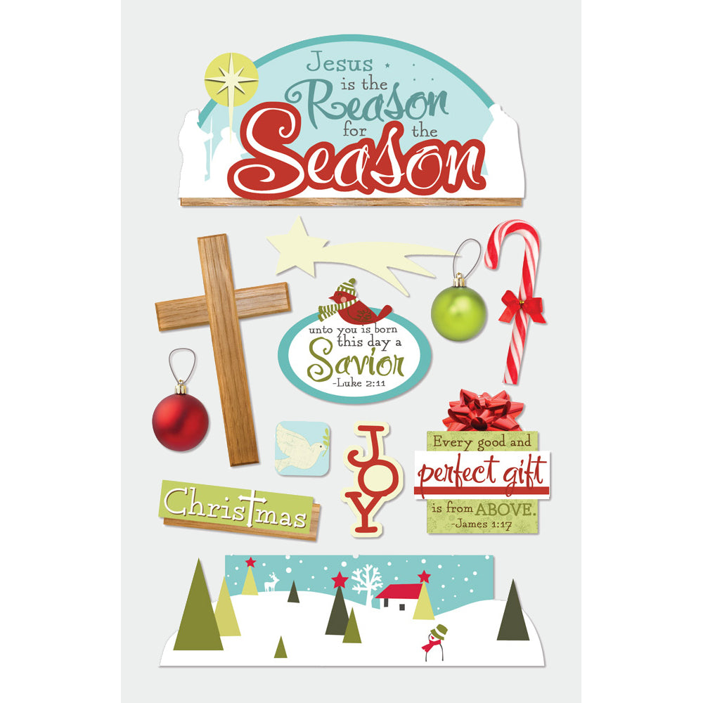  Reason For The Season 3-D Stickers、mySite、ghnorth