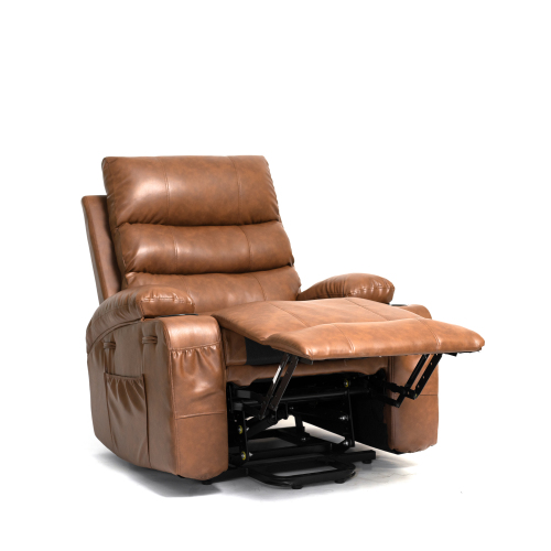 21"seat width,large size Electric Power Lift Recliner Chair Sofa for Elderly, 8 point vibration Massage and lumber heat, Remote Control, Side Pockets and Cup Holders, cozy fabric, overstuffed arm pu、、casual
