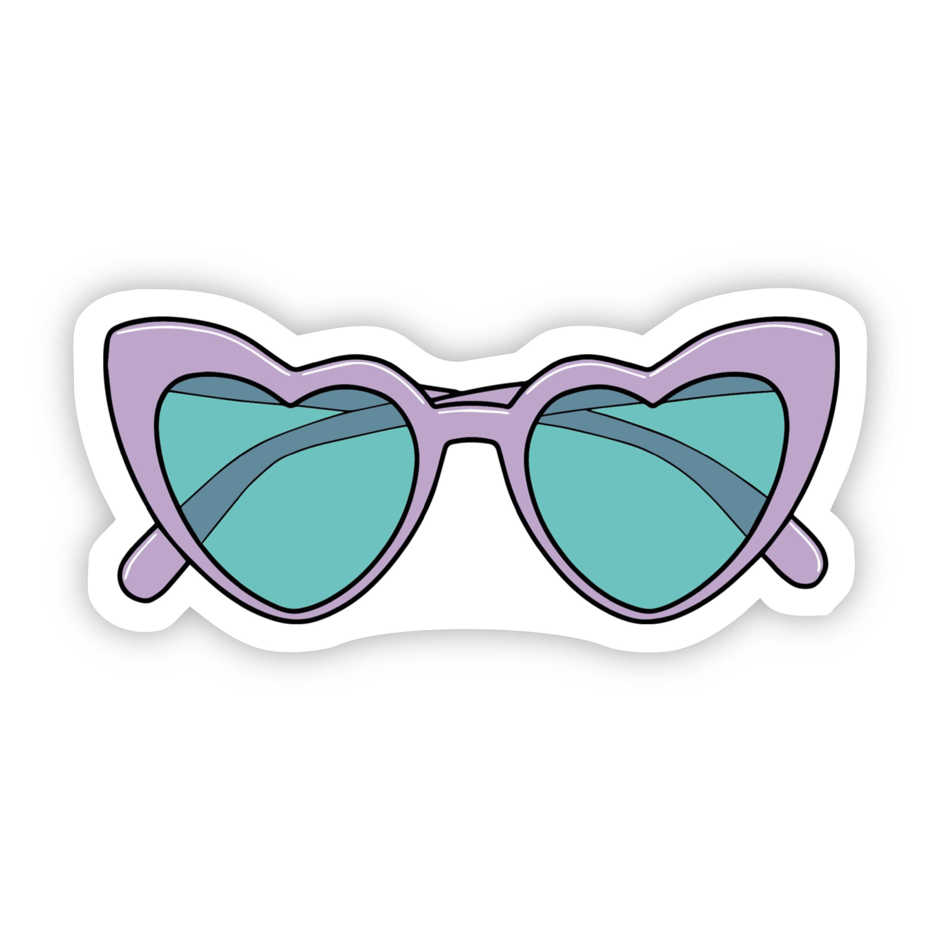  Multicolor Heart Sunglasses Aesthetic Sticker、mySite、elrpsem3k