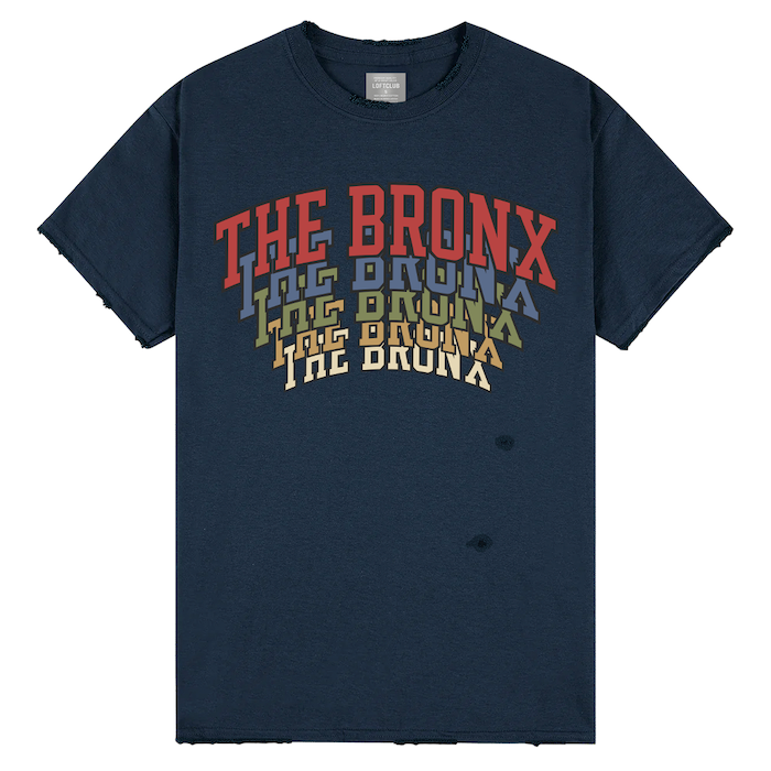 Distressed THE BRONX Stacked Vintage Screen Print T-Shirt (3 Colorways)、mySite、vikingsvslions