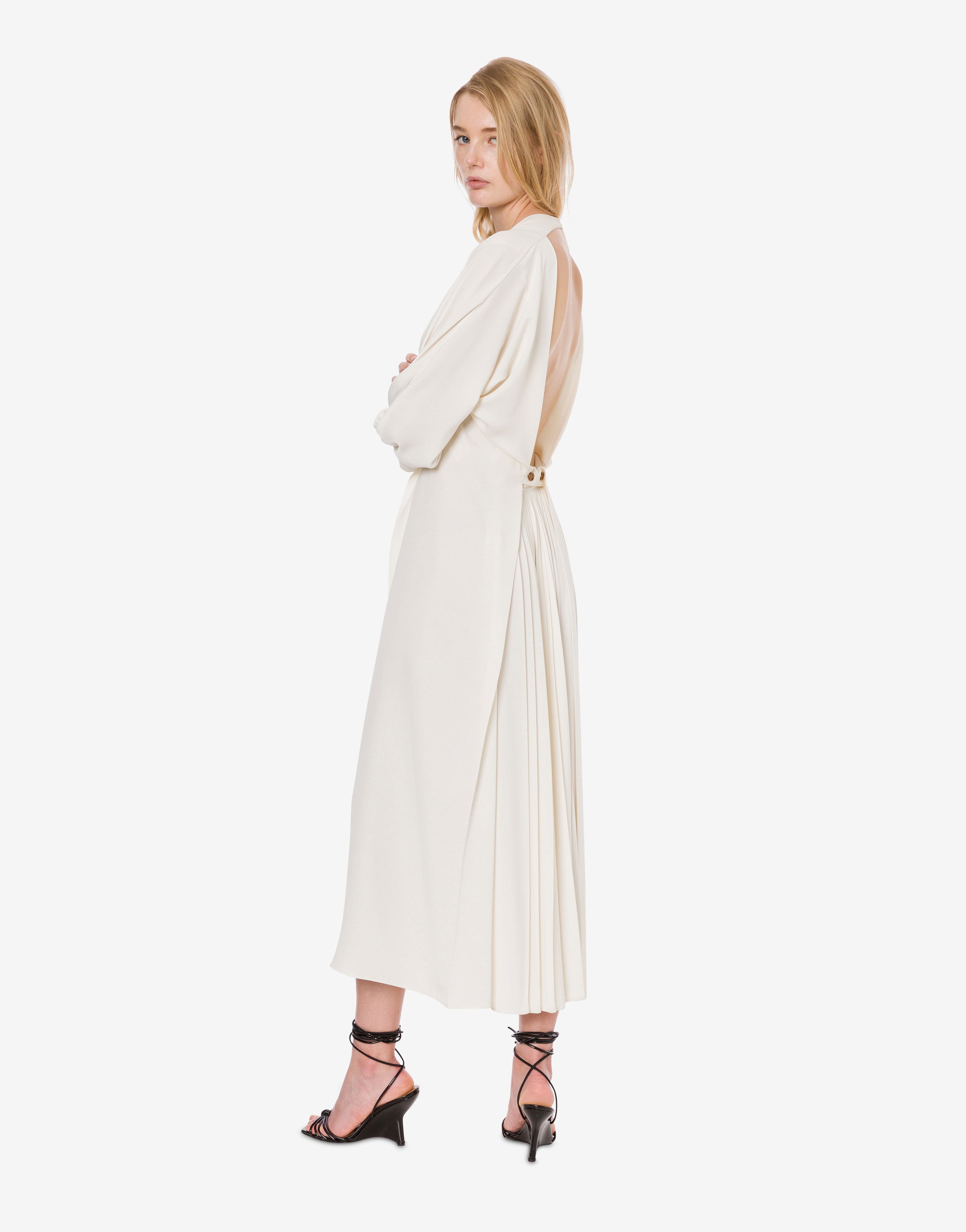 Abito lungo in crêpe fluido、mySite、aoinhome